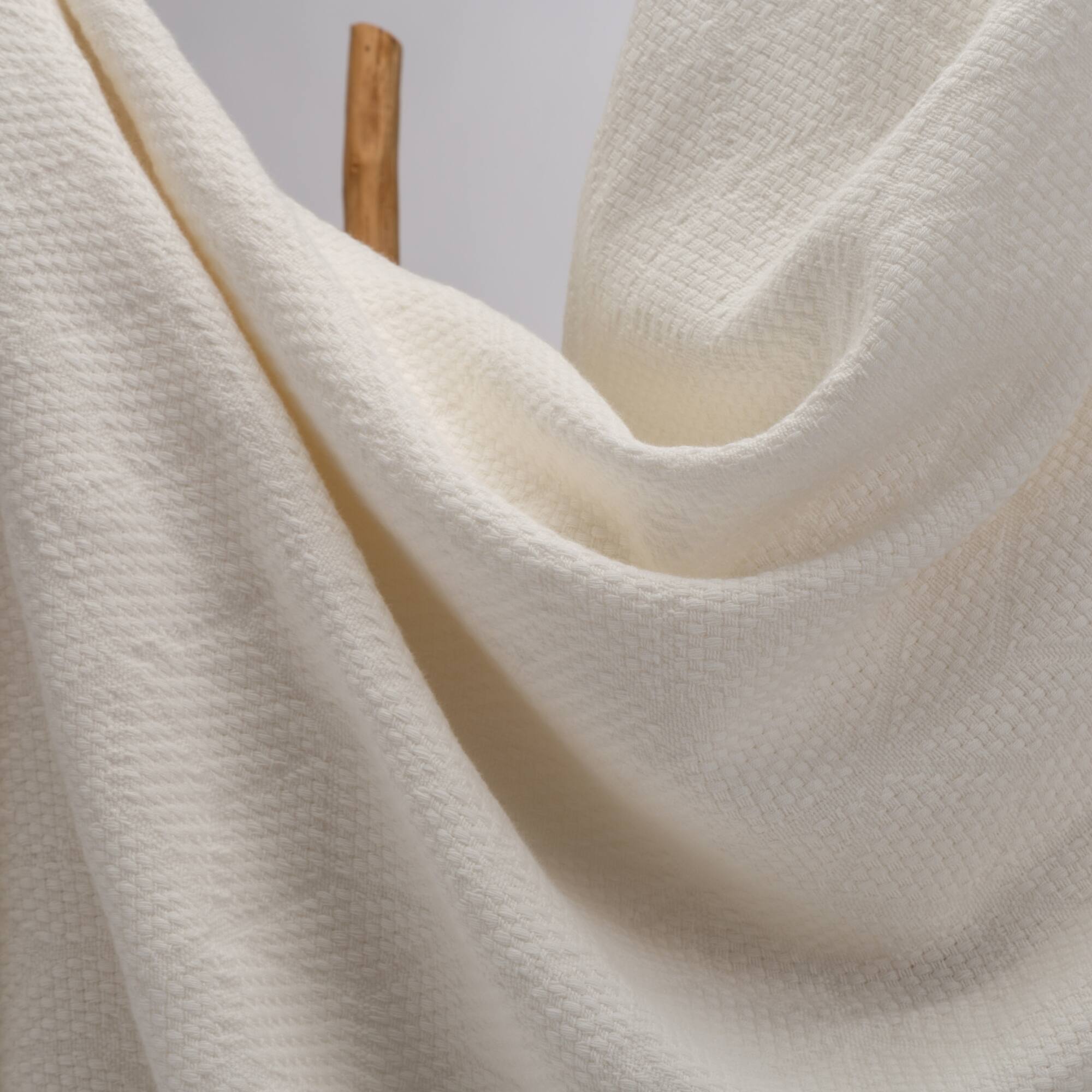 Glitzhome® White Geometry Cotton Woven Throw
