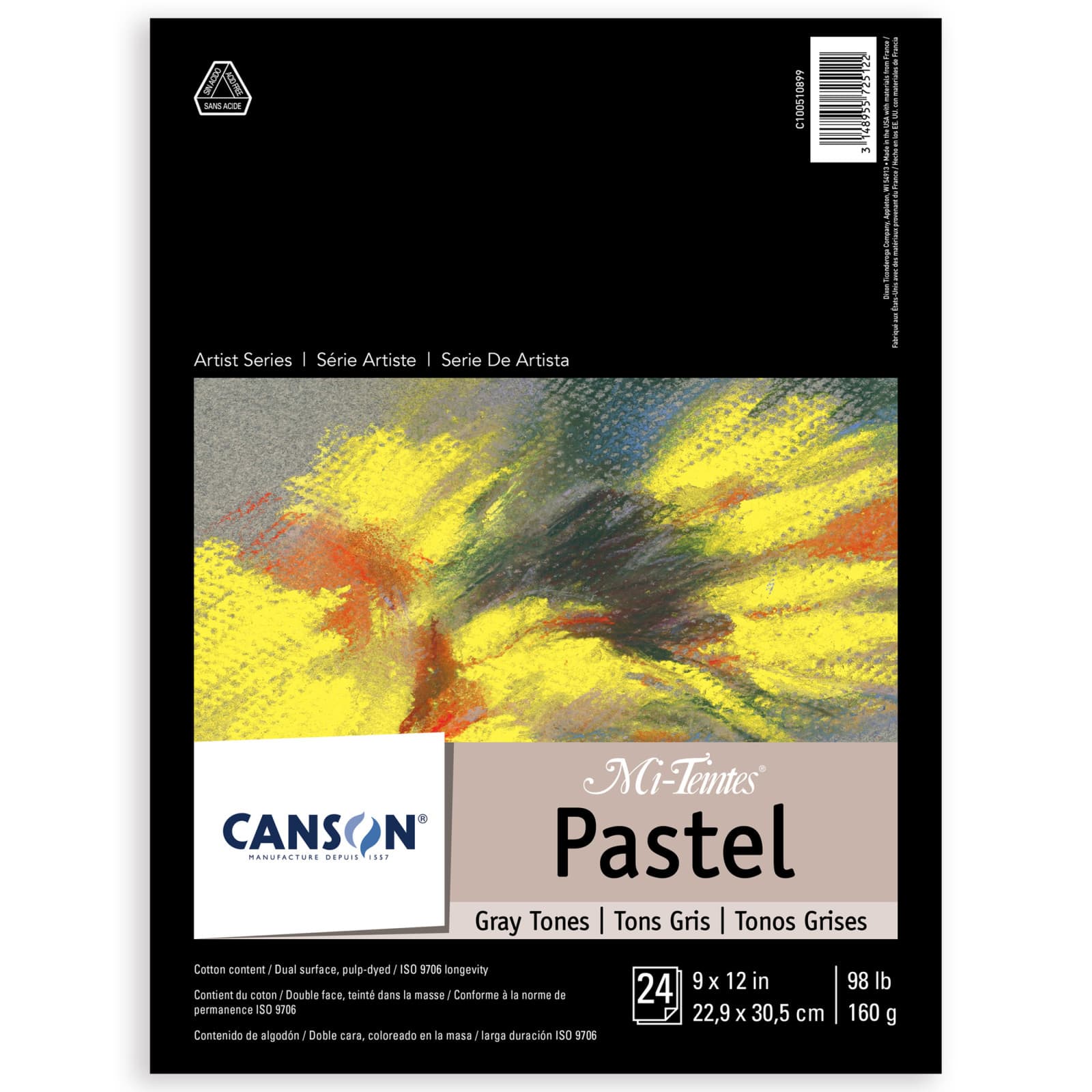 Canson® Mi-Teintes® Gray Tones Pastel Paper Pad