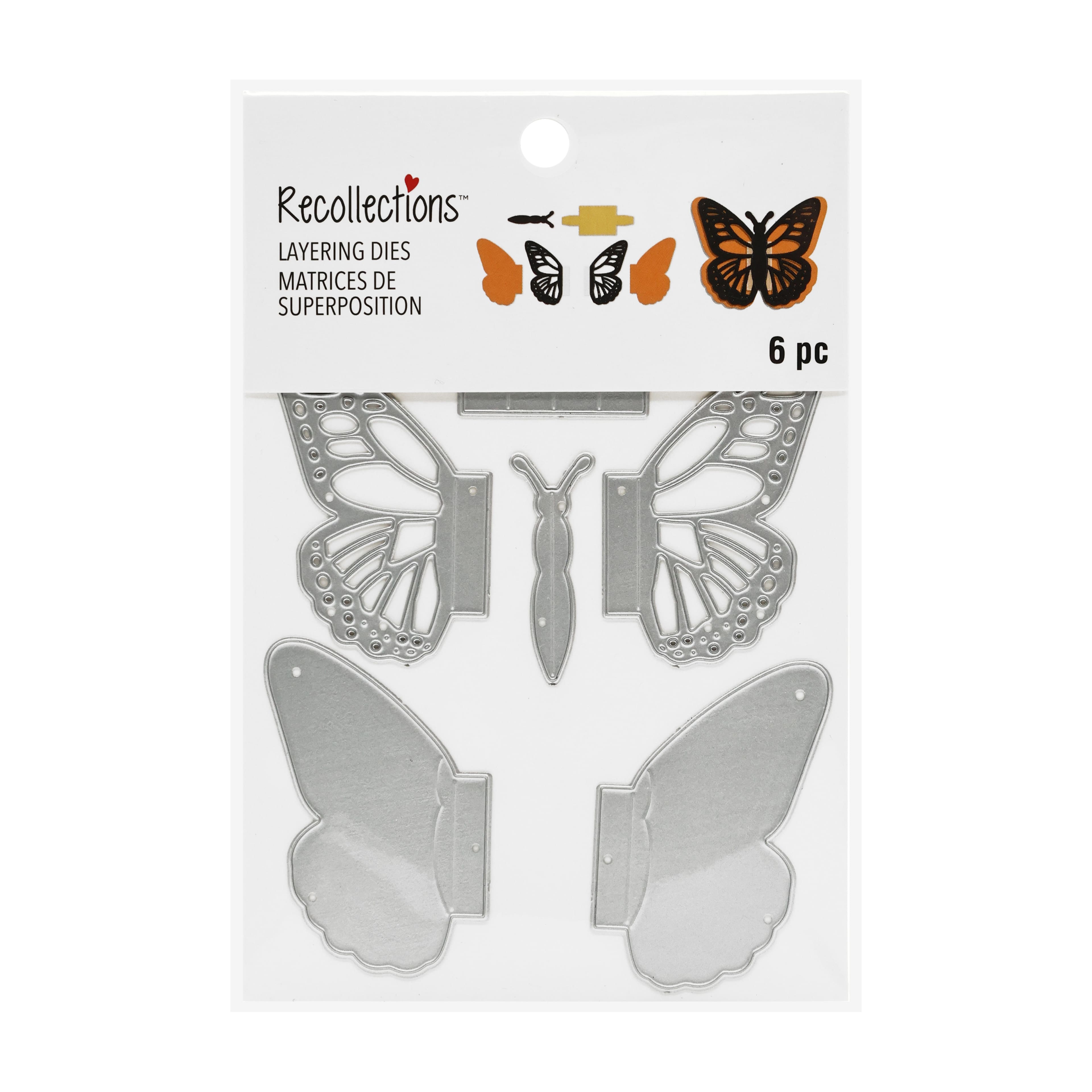 6 Pack: Butterfly Pop-Up Layering Die Set by Recollections™