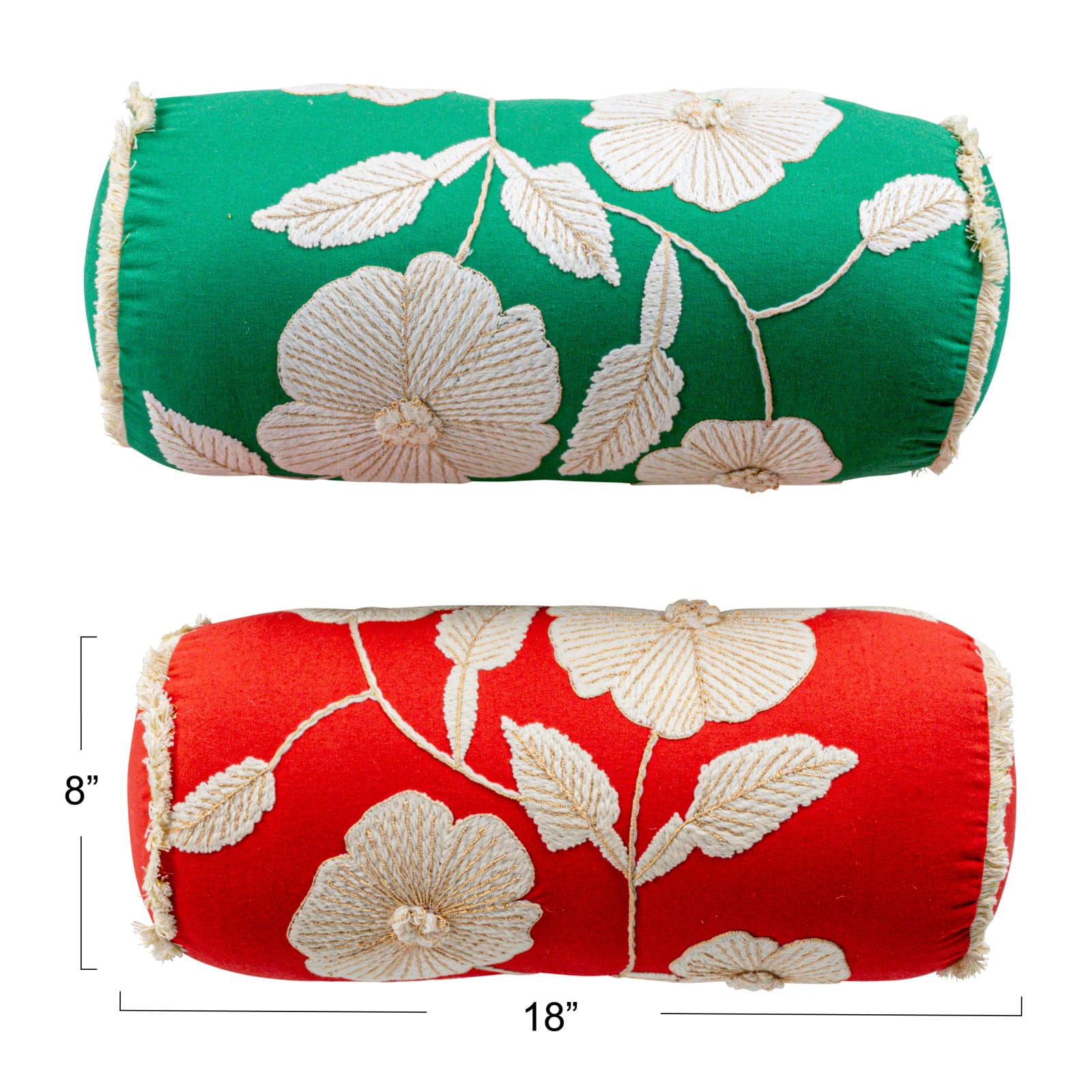 Hello Honey® Enchanted Garden Embroidered Bolster Pillow Set