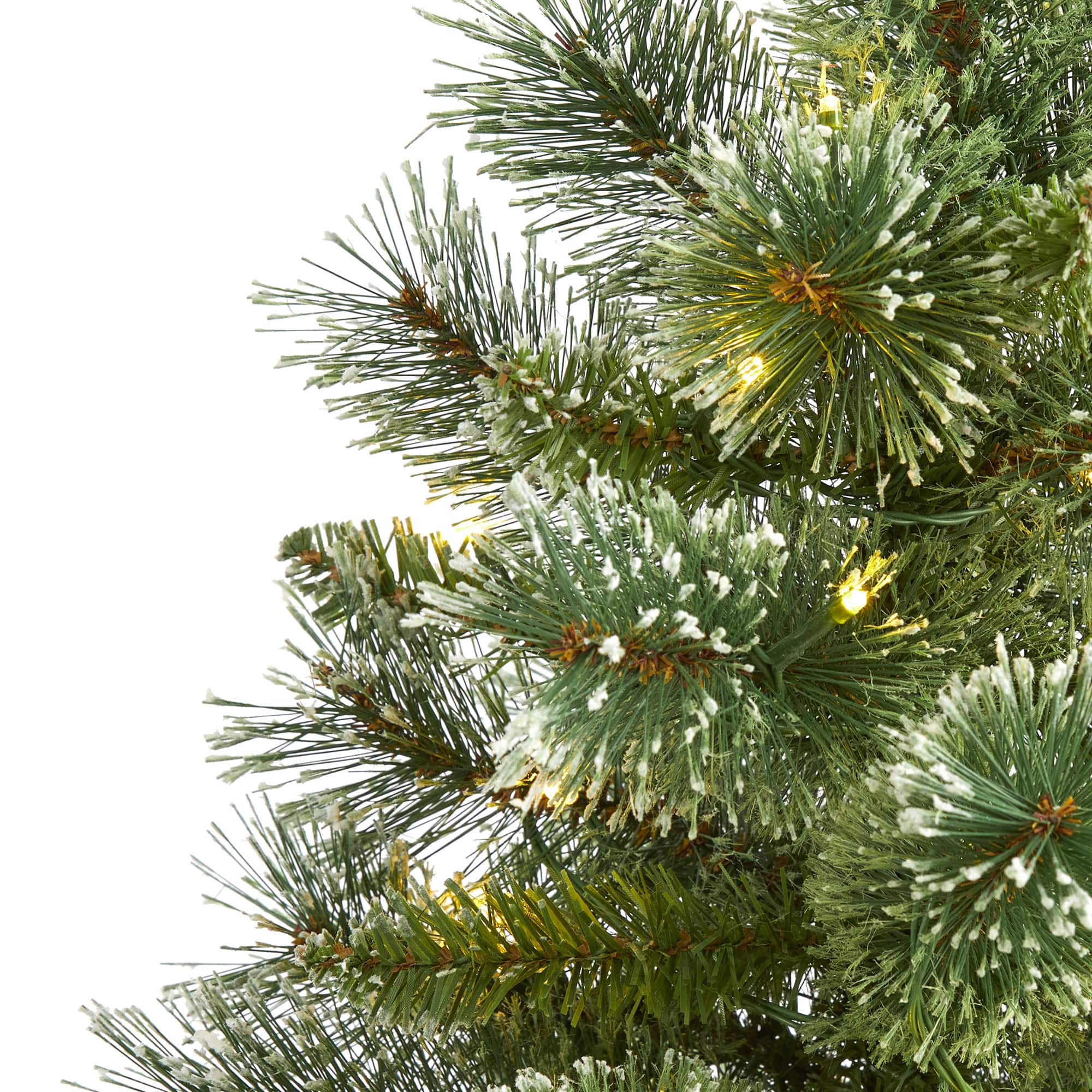 4ft. Pre-Lit Wisconsin Slim Snow Tip Pine Artificial Christmas Tree with Clear LED Lights