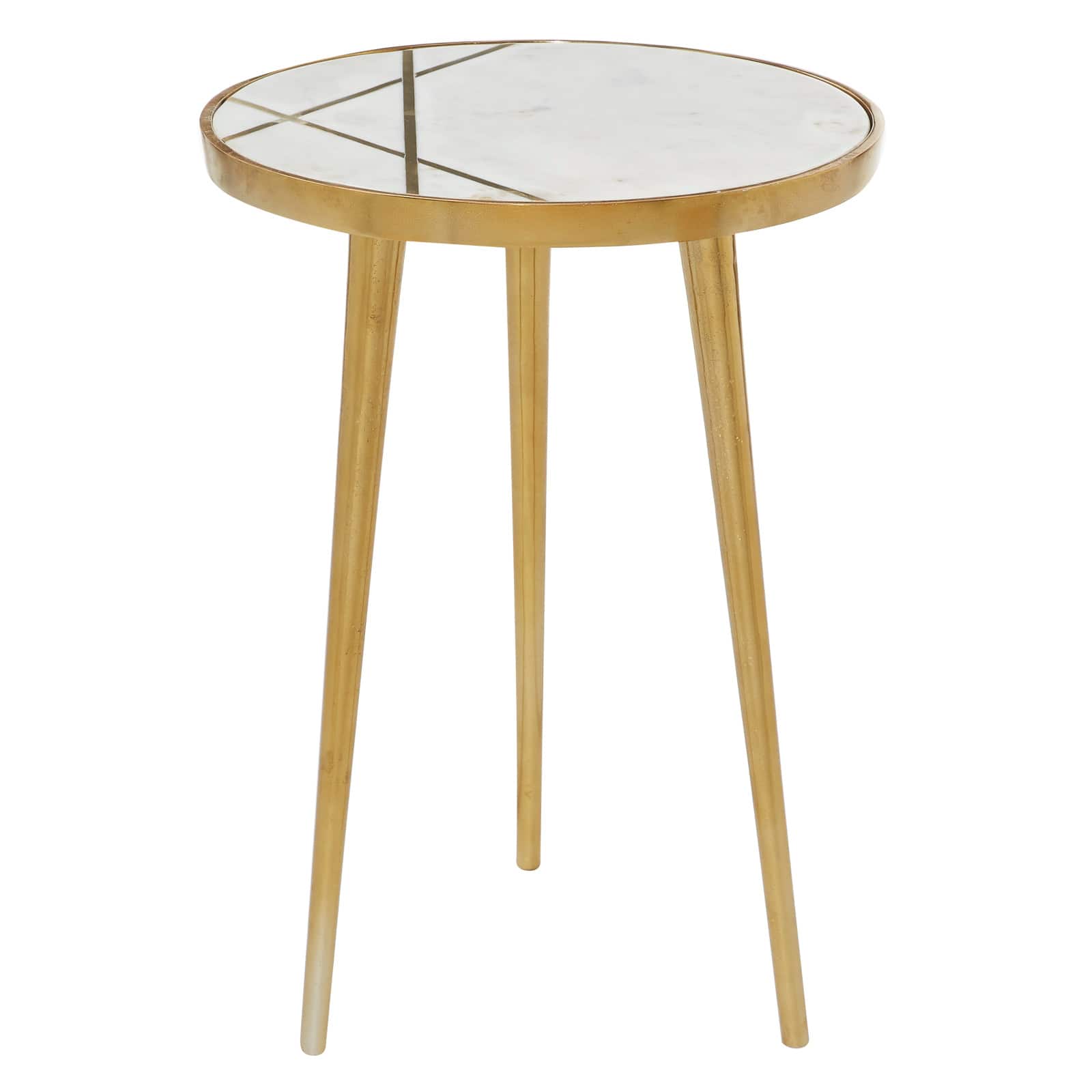 20" Gold Aluminum Modern Coffee Table