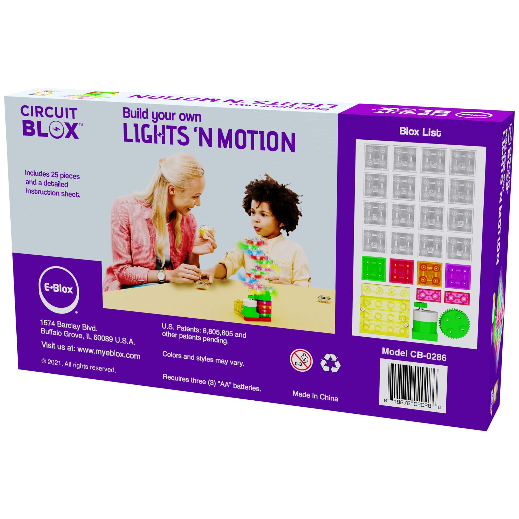 E-Blox® Circuit Blox™ Single Student Lights n' Motion Geared Motor Set