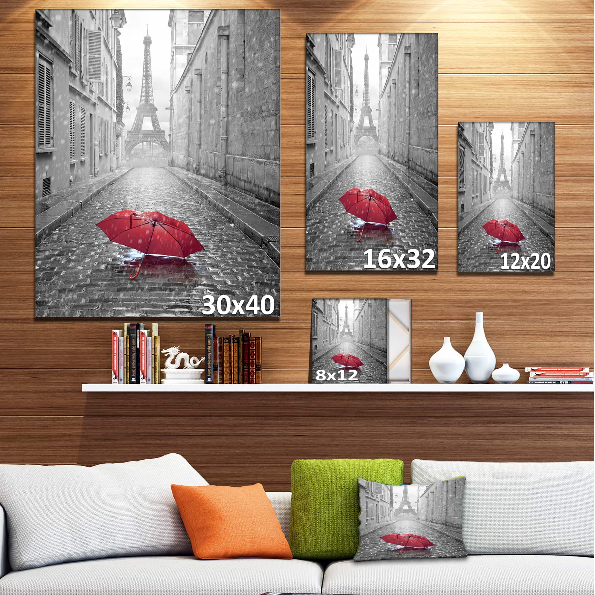 Designart - Eiffel View from Paris Street