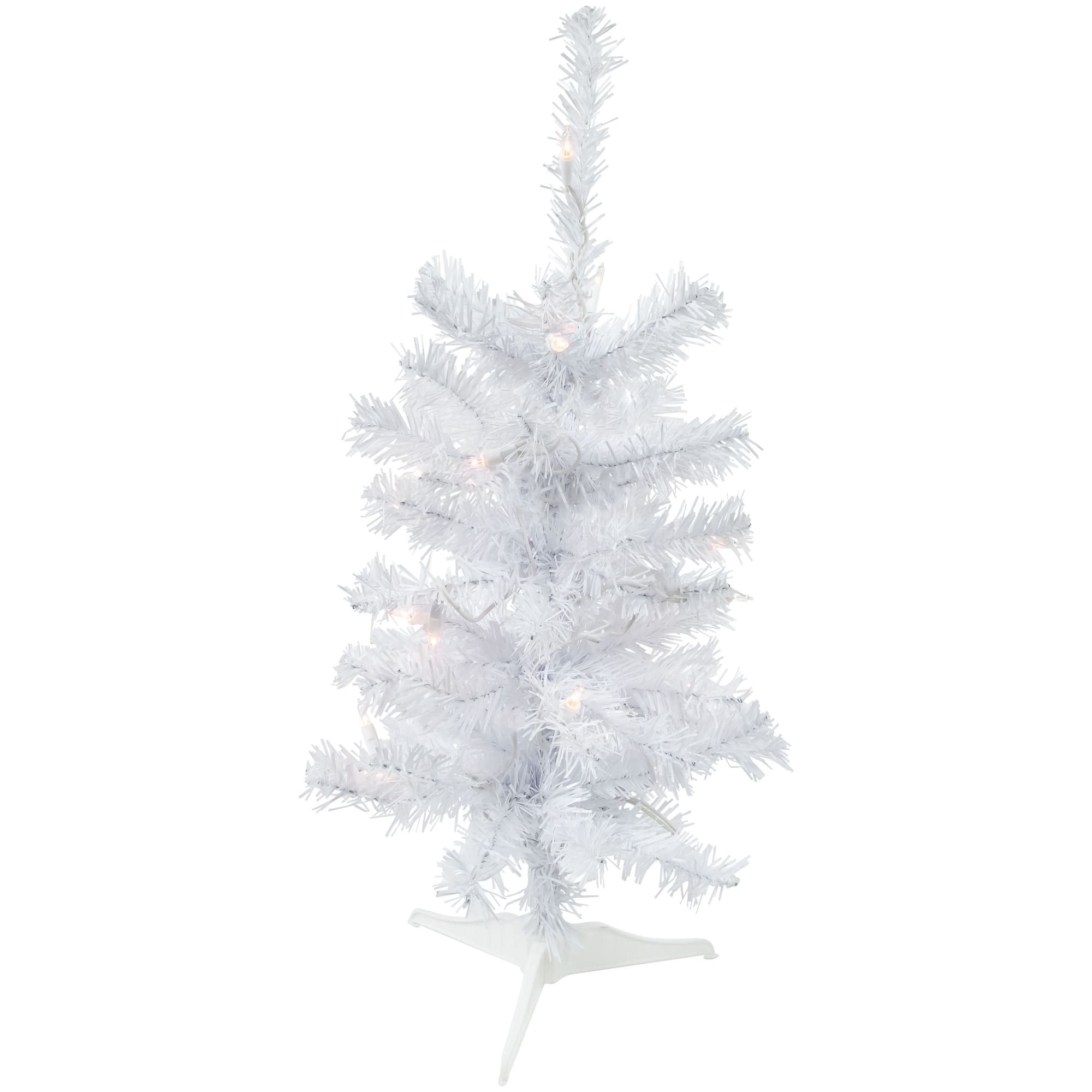 2ft. Pre-Lit Woodbury White Pine Artificial Christmas Tree, Clear Lights