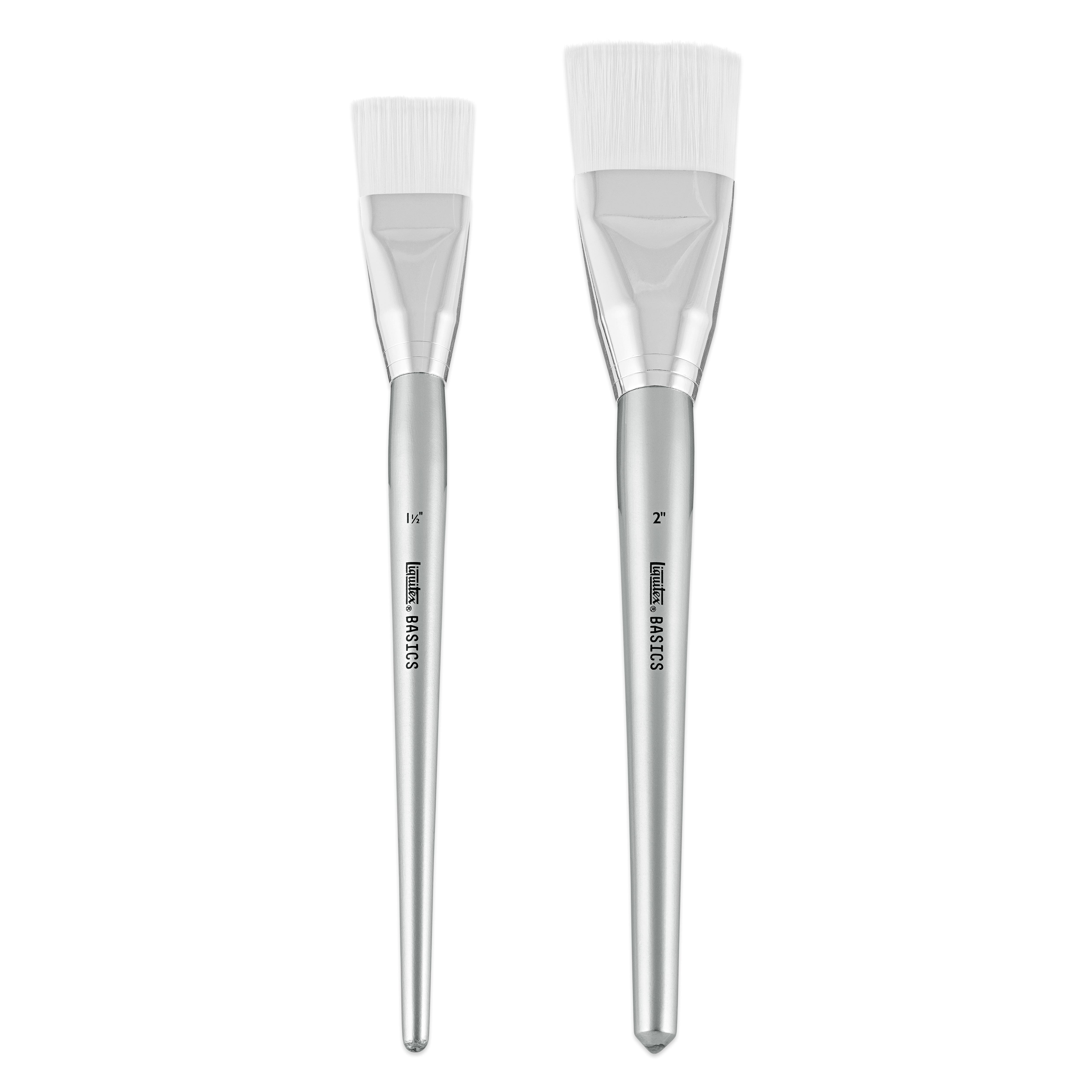 Liquitex® BASICS® Synthetic Hair 2 Piece Flat Brush Set
