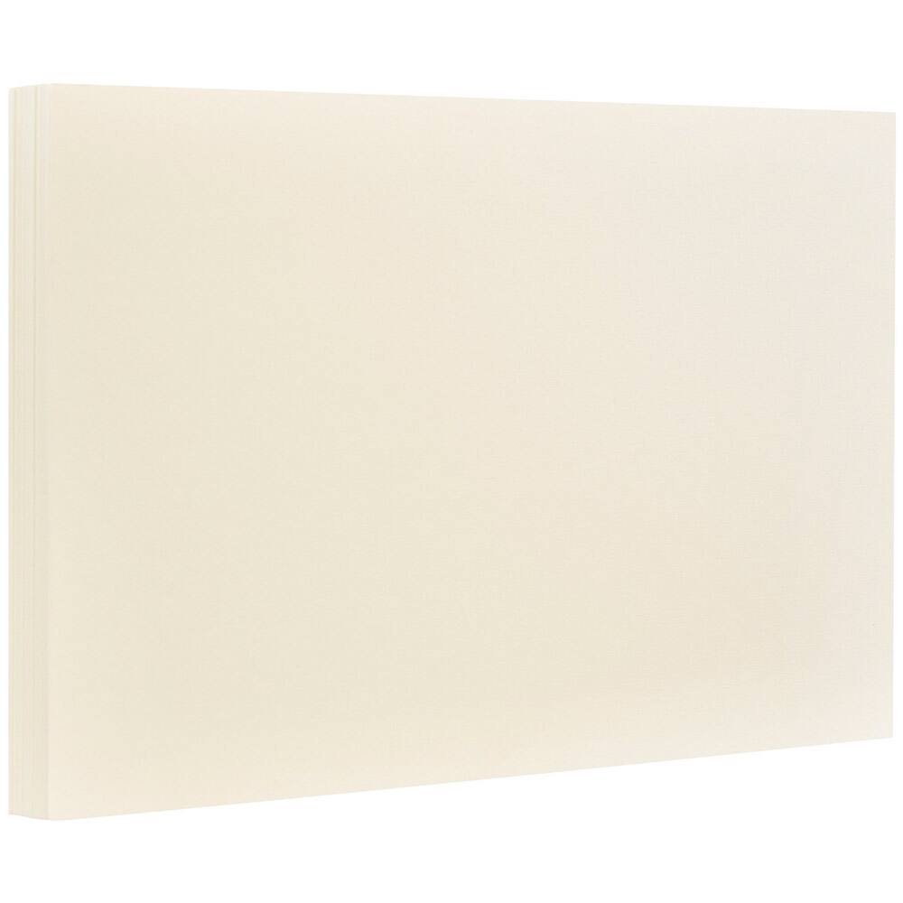 JAM Paper 5" x 7" Ivory Blank Flat Note Cards