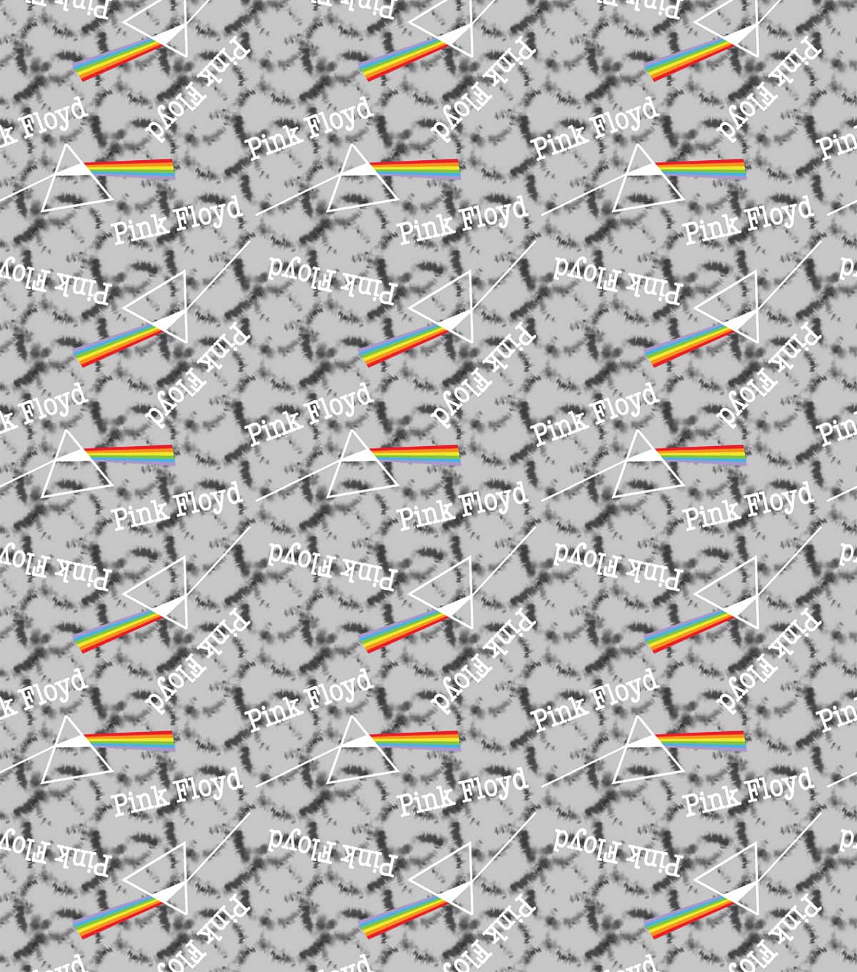 Perryscope Pink Floyd Tie Dye Dark Side Cotton Fabric
