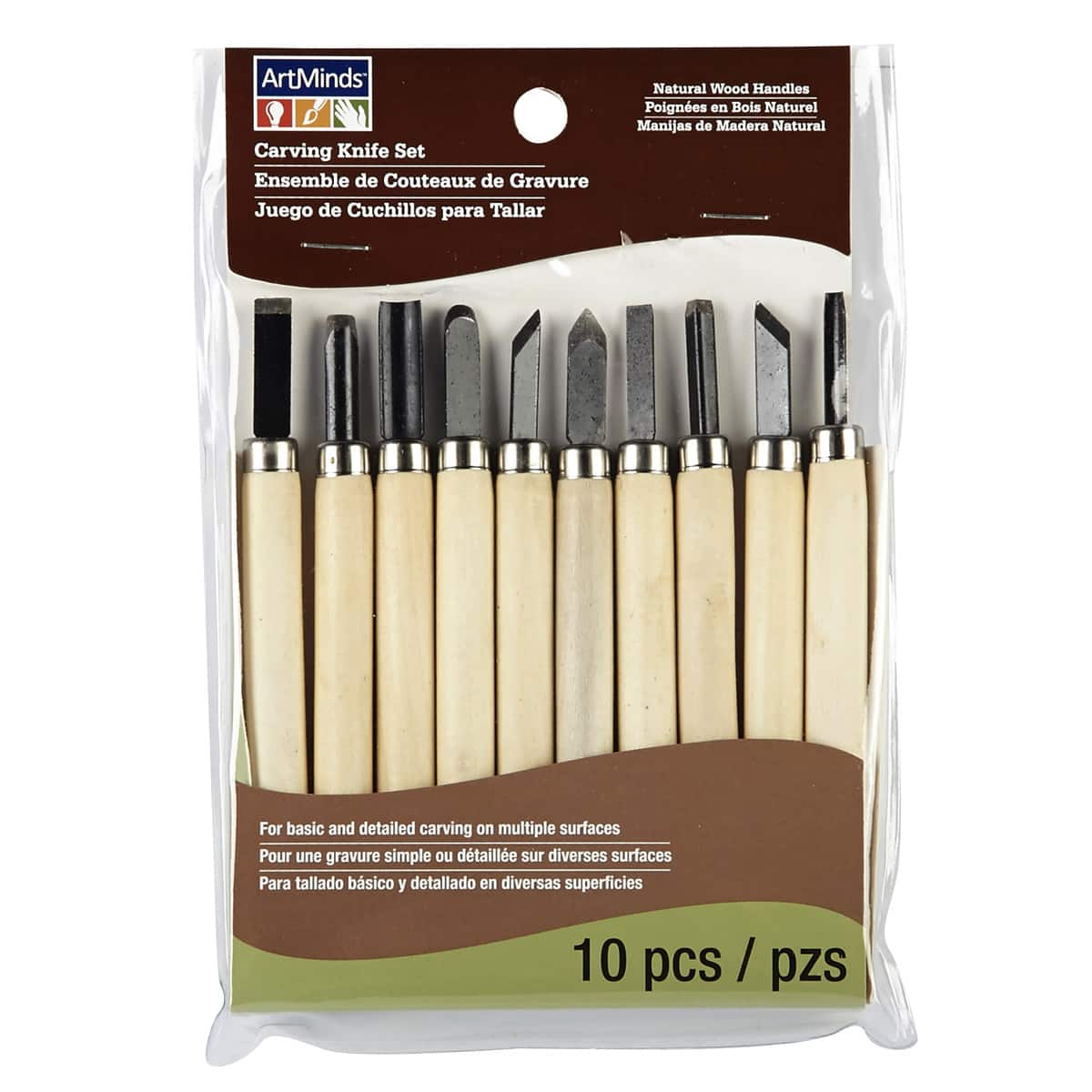 6 Packs: 10 ct. (60 total) Wood Carving Knife Set by ArtMinds™