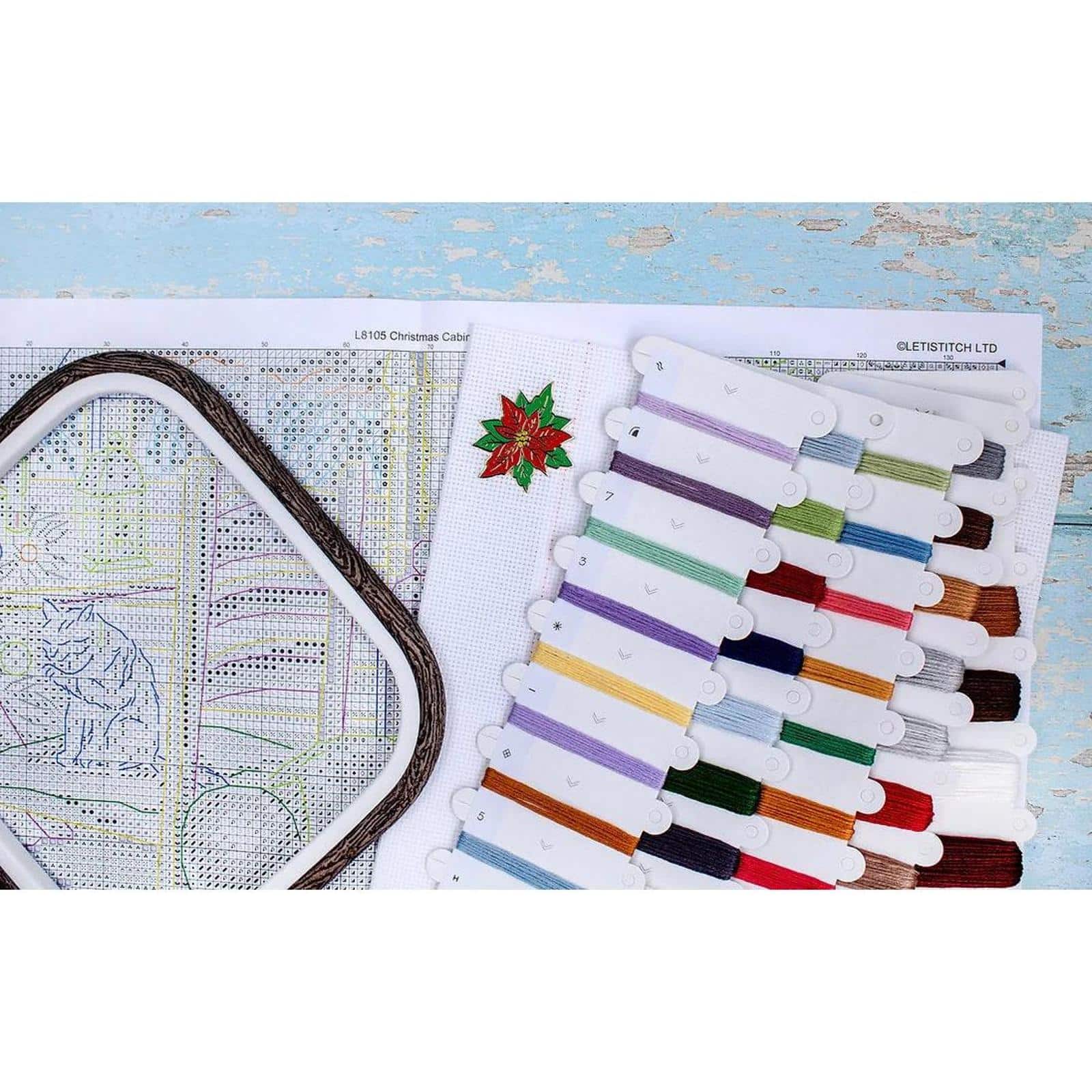 Letistitch Christmas Cabin Counted Cross Stitch Kit
