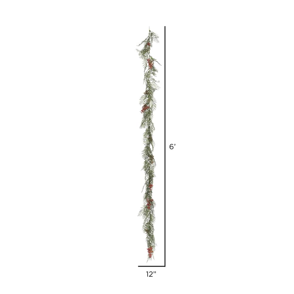 6ft. Green Brazil Berry and Leaf Garland