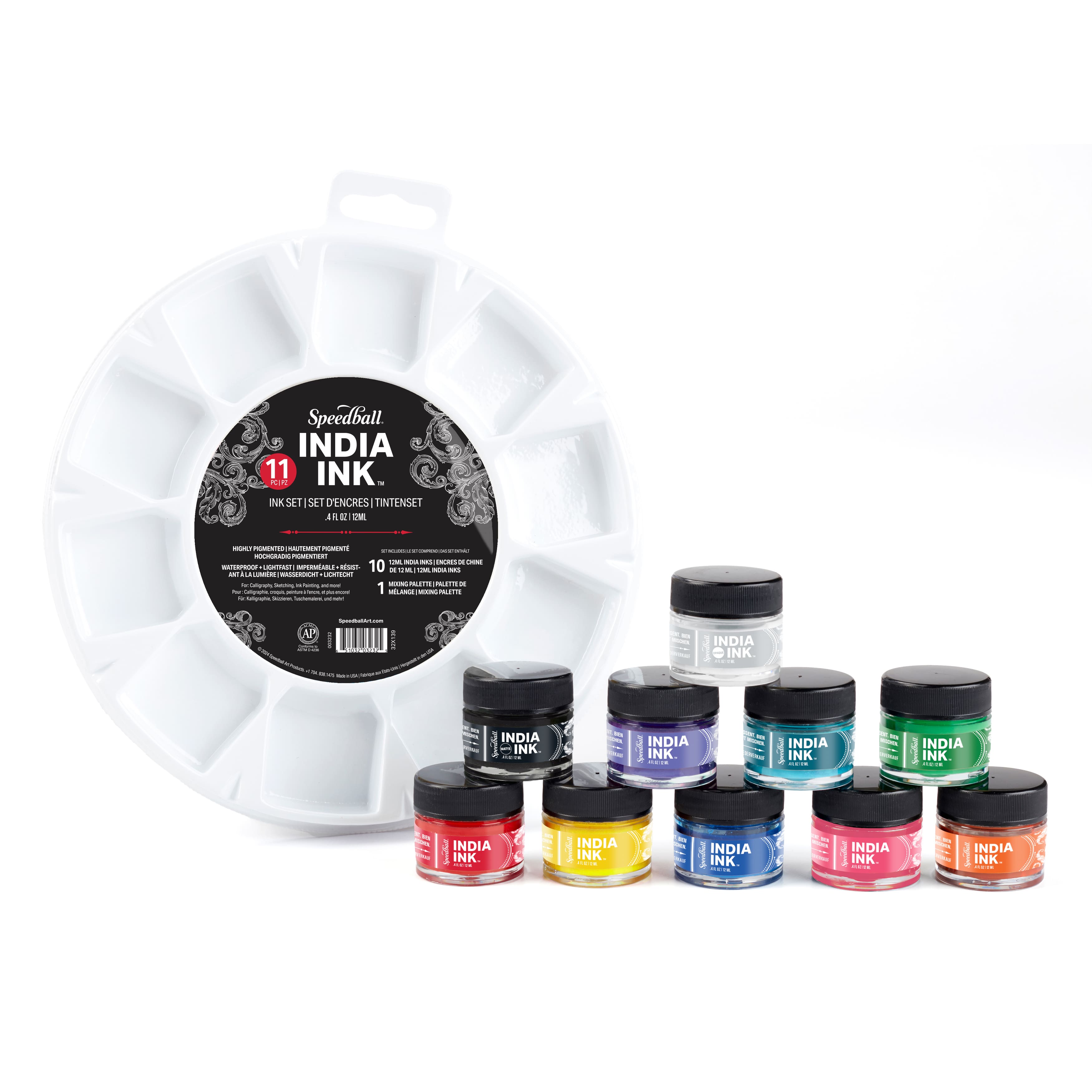Speedball® 10 Color India Ink Set