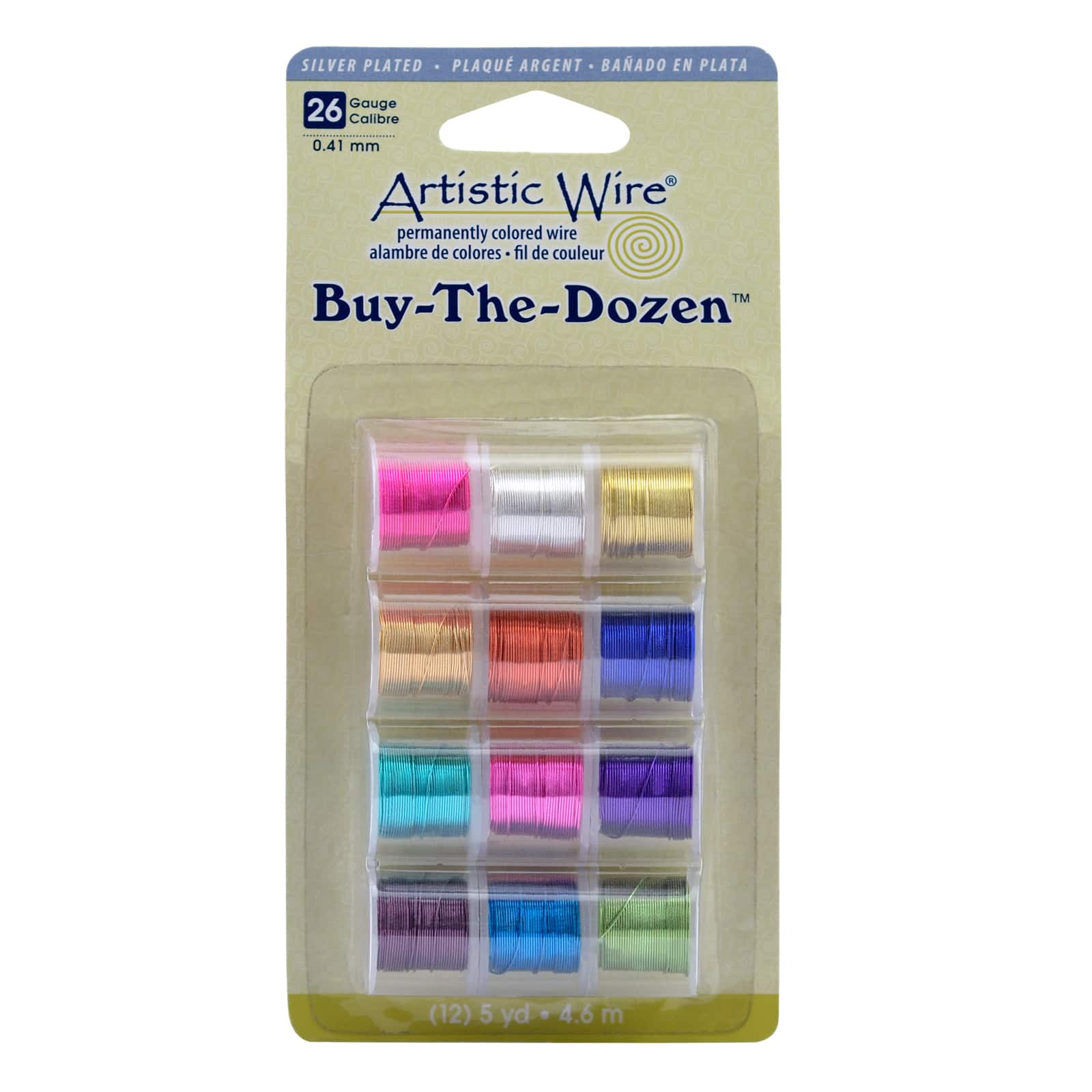 Artistic Wire® 26 Gauge Buy the Dozen™ Silver Plated Tarnish Resistant Colored Copper Craft Wire