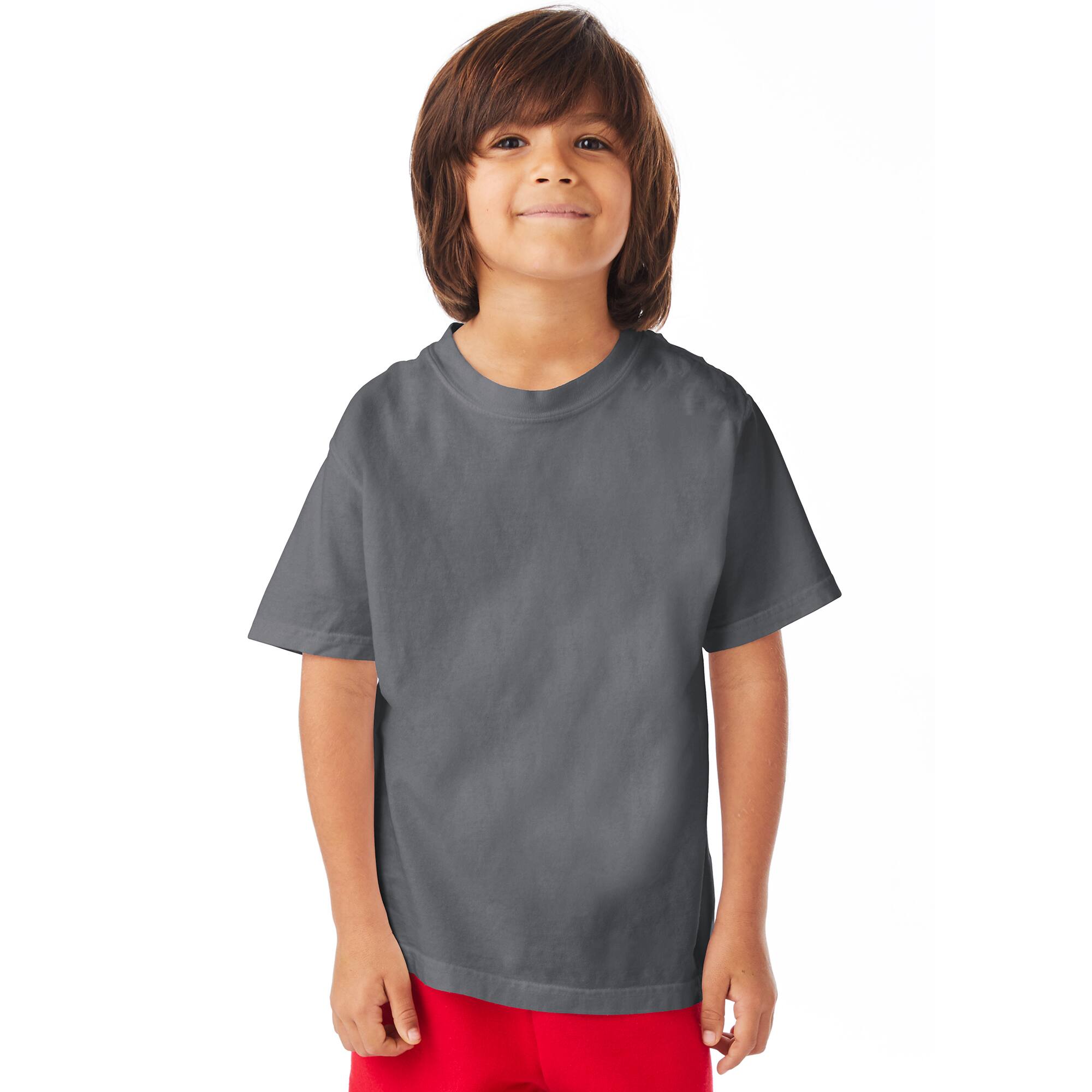 Hanes Boys X-Small Comfort Wash Garment Dyed Tee