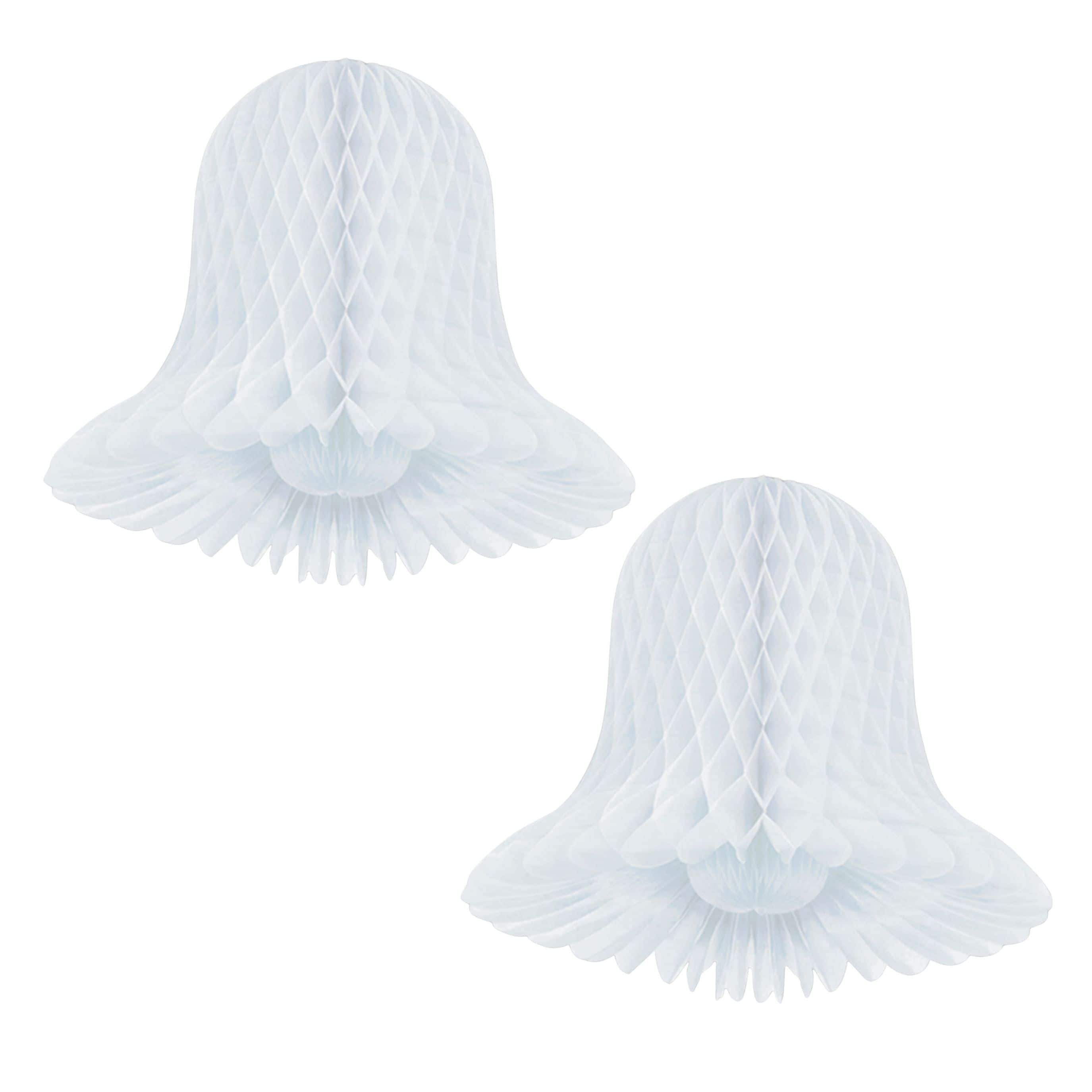Beistle 15" White Tissue Westminster Bells, 2ct.