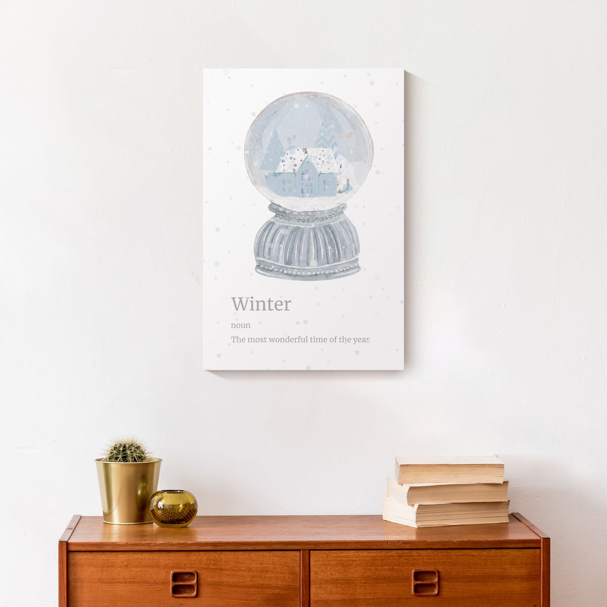 Winter Globe 12x18 Canvas Wall Art