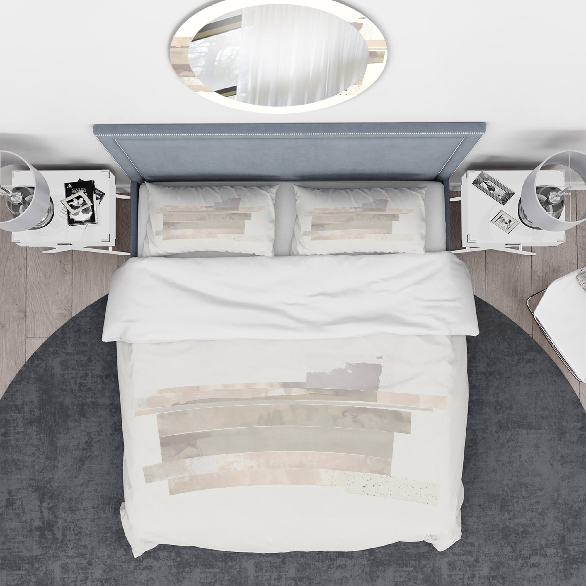 Designart 'Geometric Neutral Form II' Geometric Bedding Set
