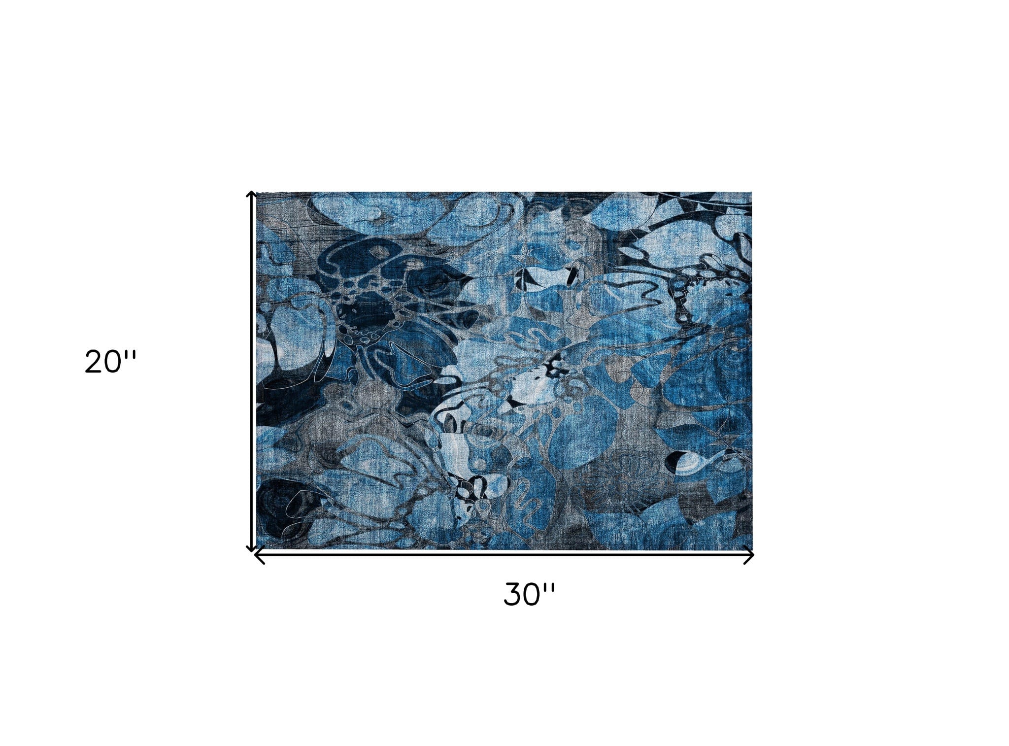 HomeRoots 20" x 30" Abstract Stain Resistant Indoor/Outdoor Area Rug