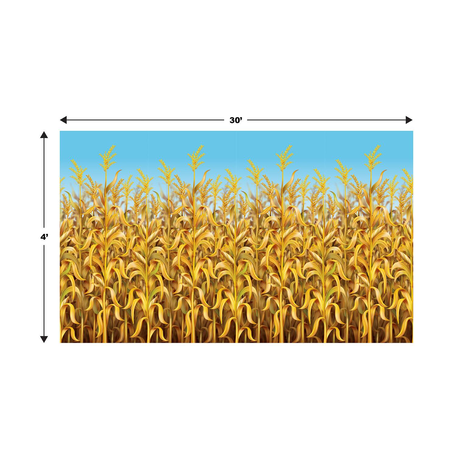 Beistle 4ft. x 30ft. Yellow Cornstalks Backdrop