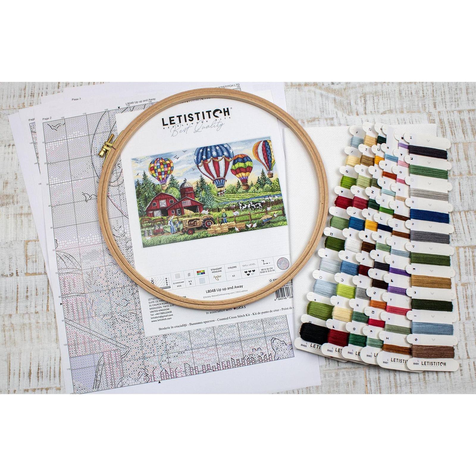 Letistitch Up Up and Away Counted Cross Stitch Kit