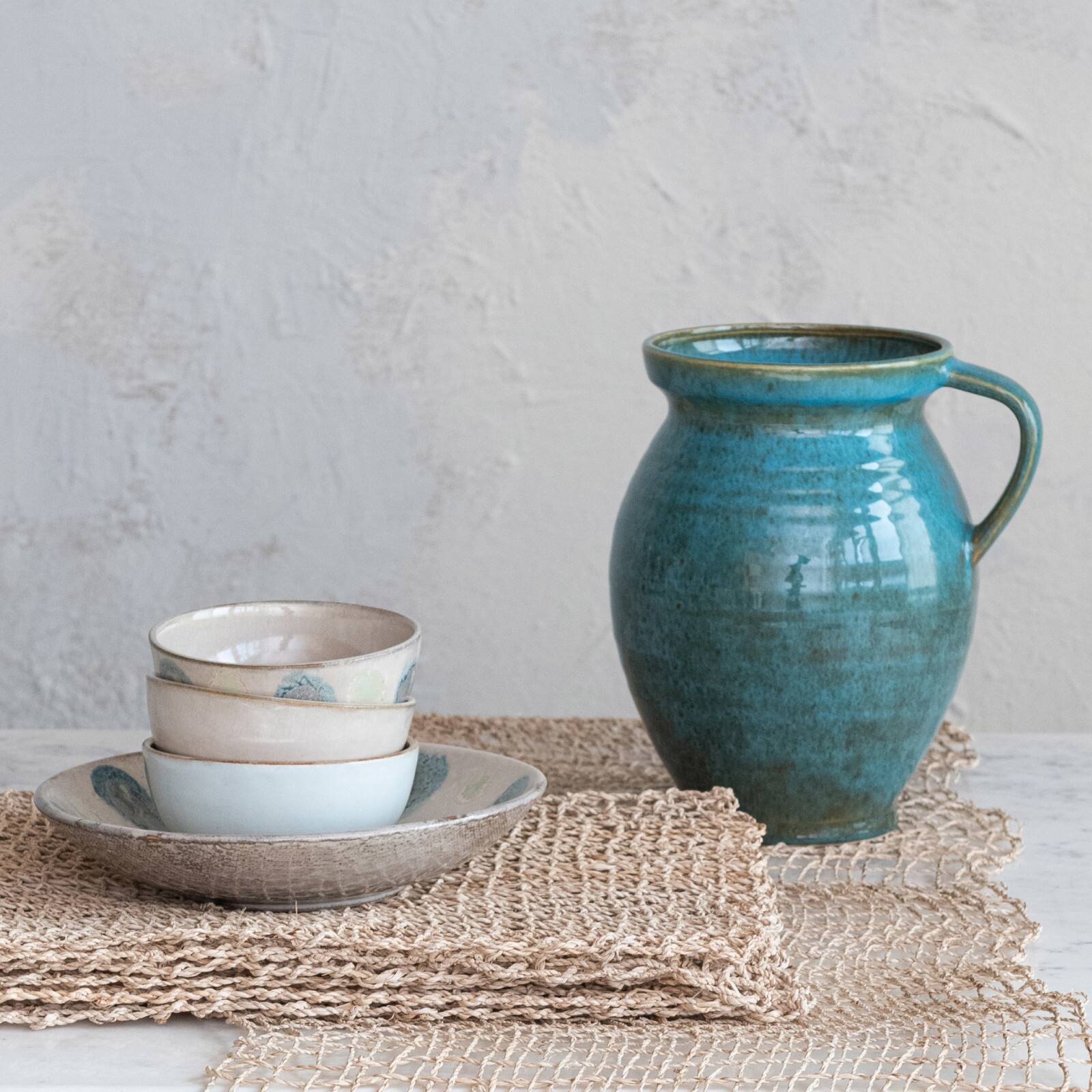 Hello Honey® 4qt. Blue Stoneware Jug