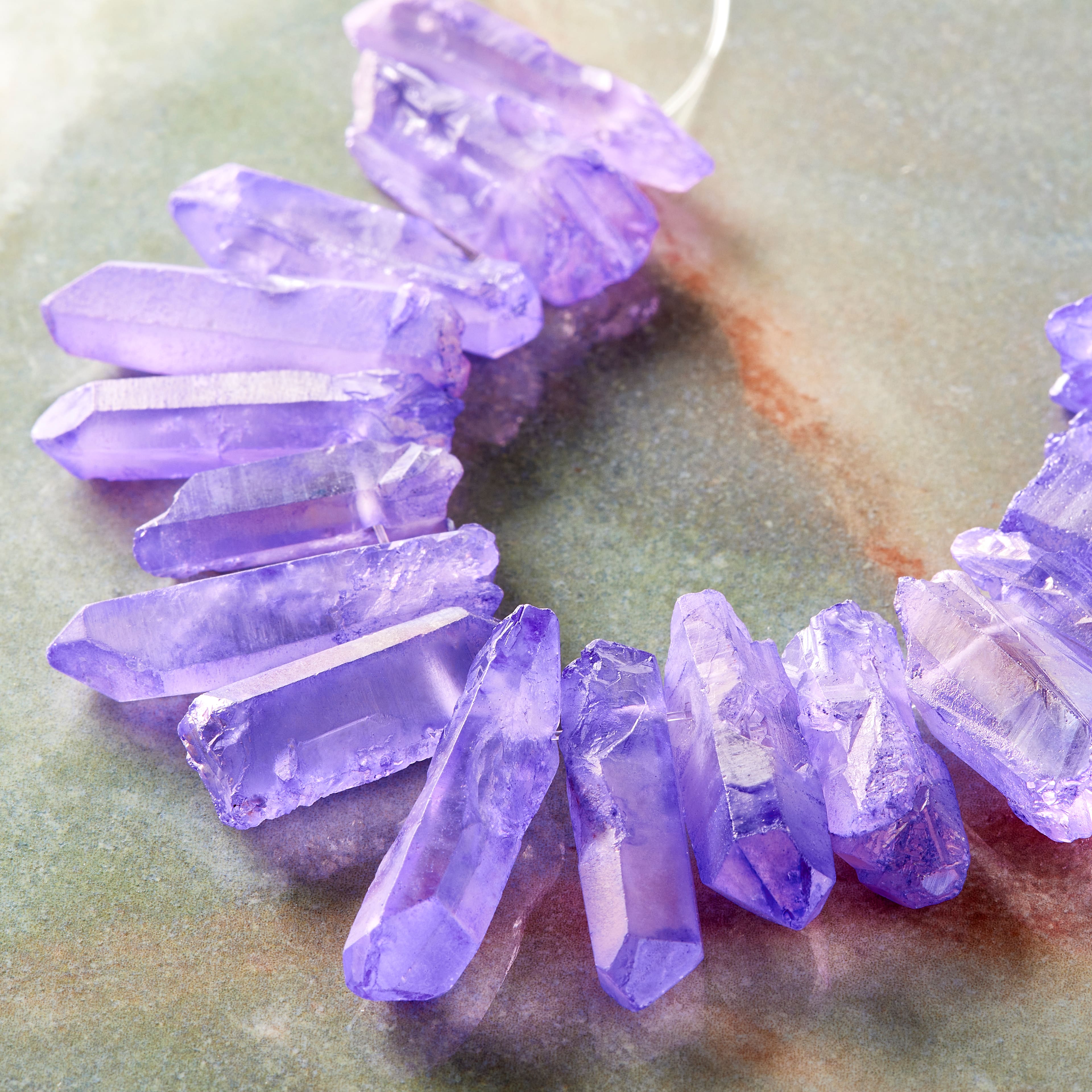 Lavender Aurora Borealis Crystal Stick Beads by Bead Landing™