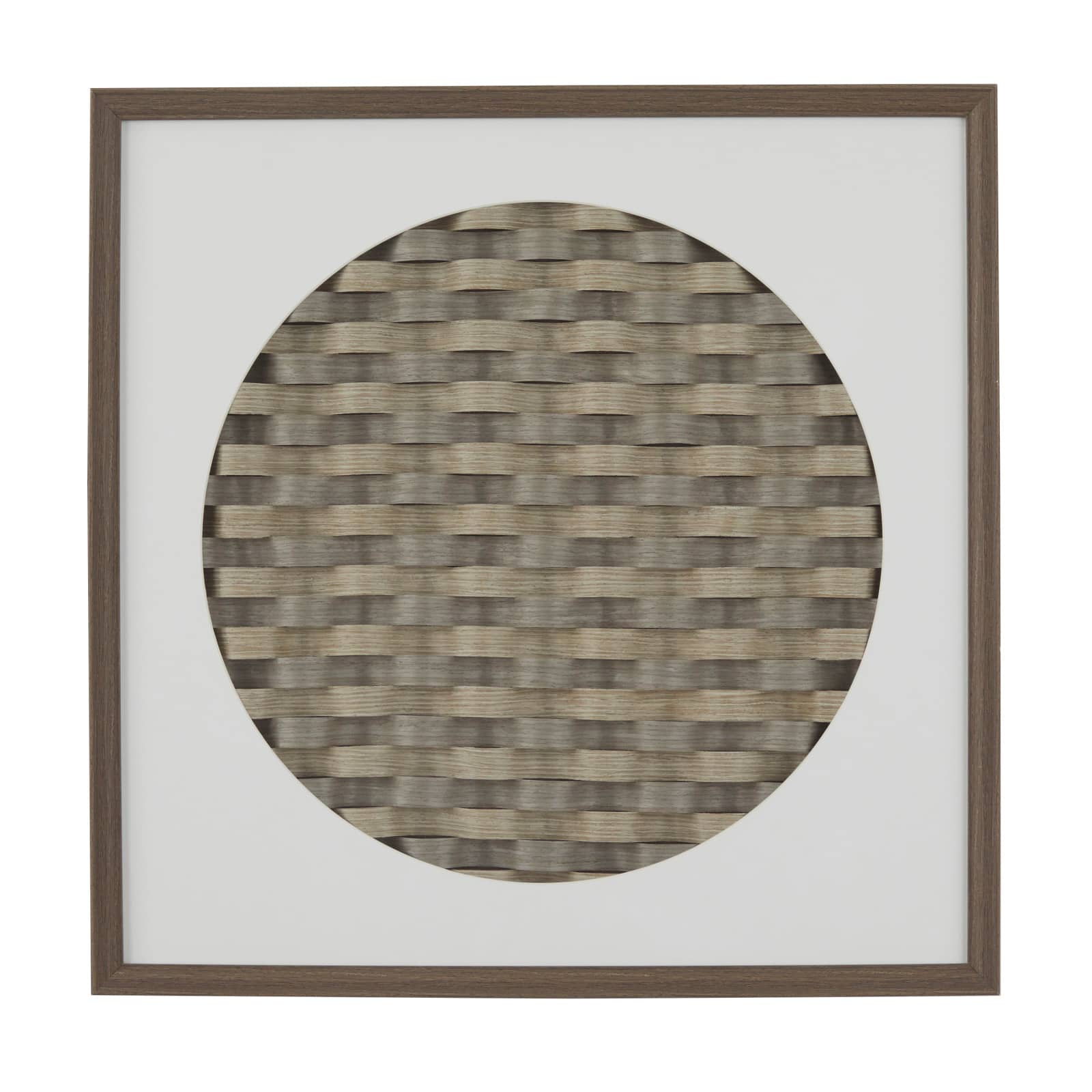 Dark Brown Wood Contemporary Shadow Box, 24" x 2" x 24"