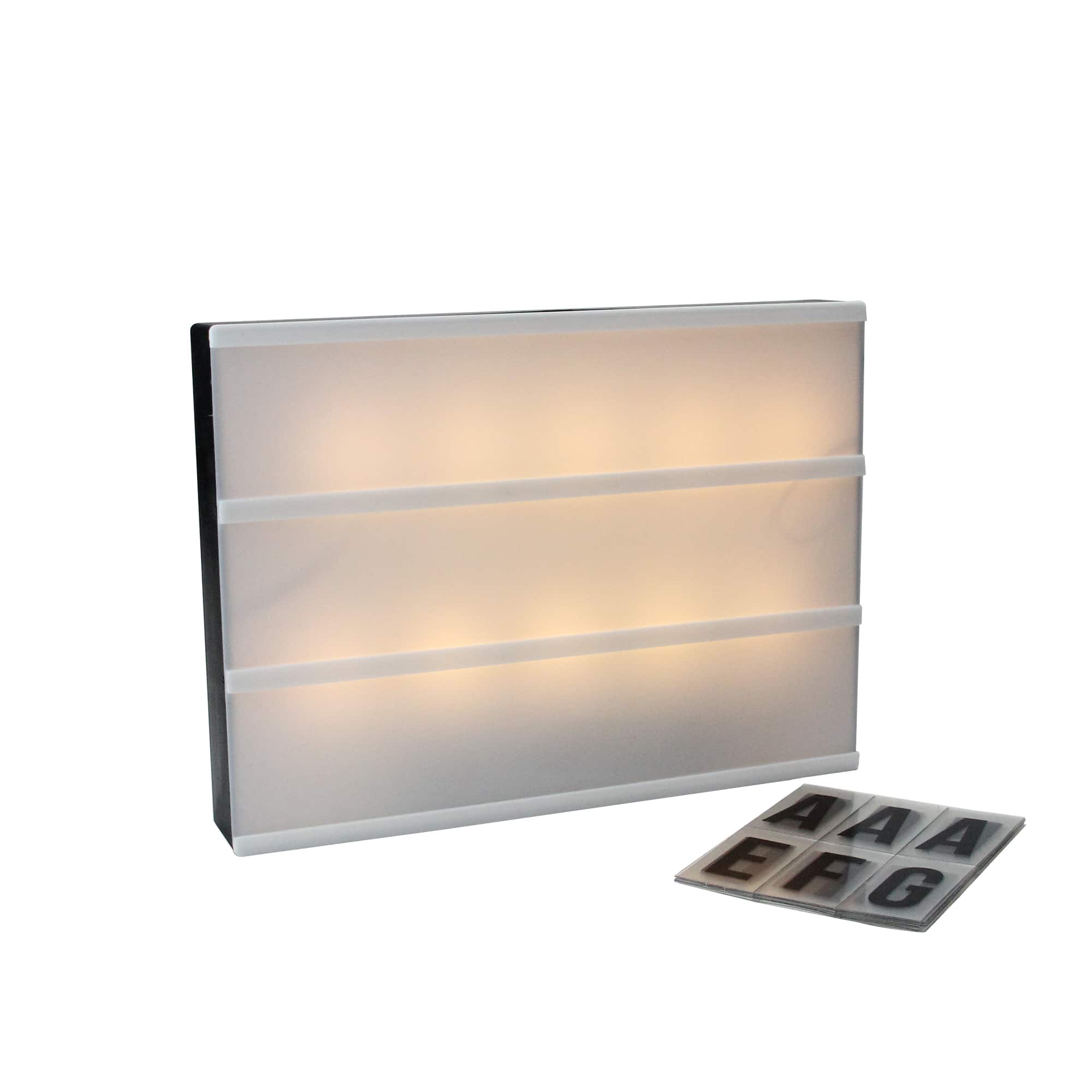 12" Battery Operated LED Light Box with Letters & Numbers