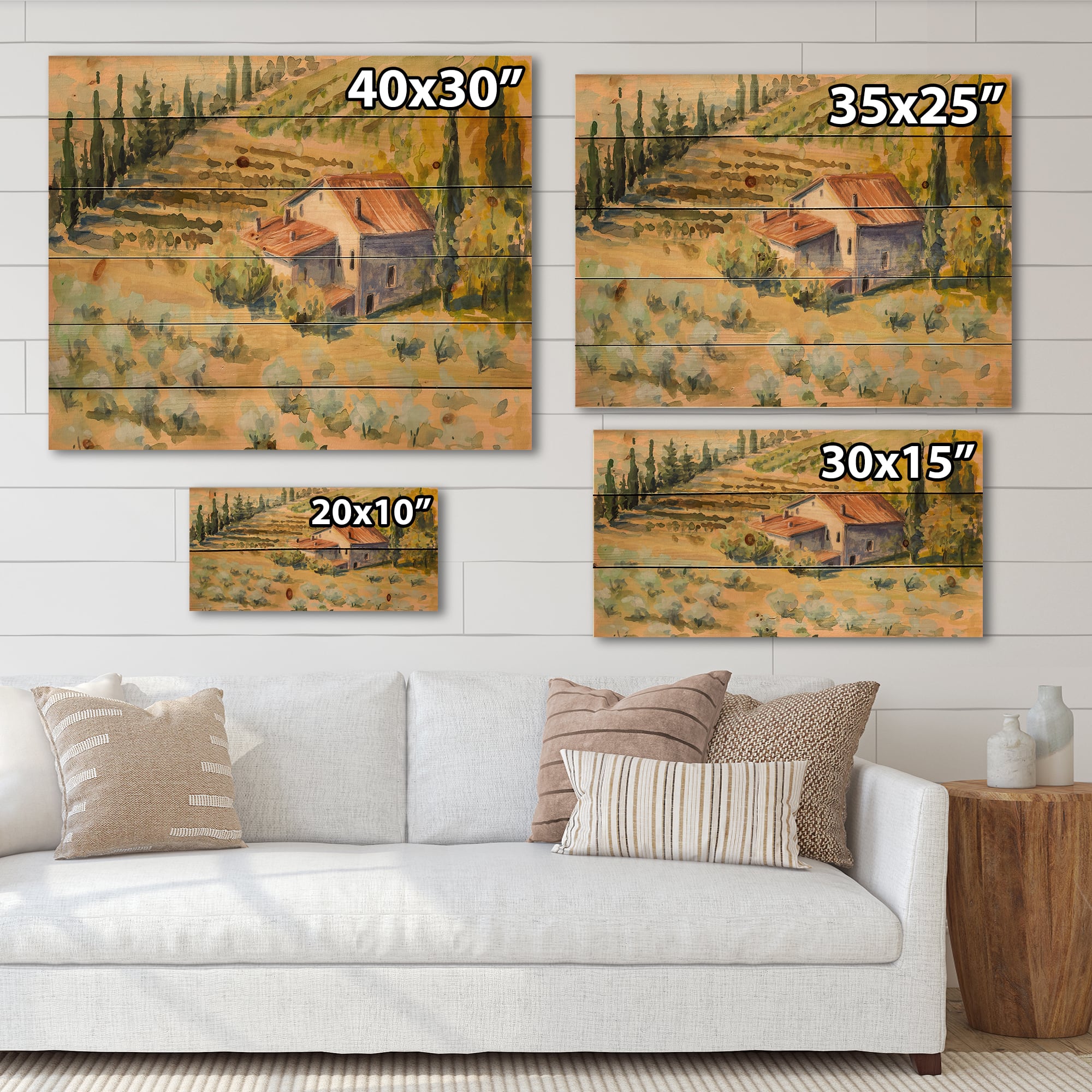 Designart - Little Farm In Countryside