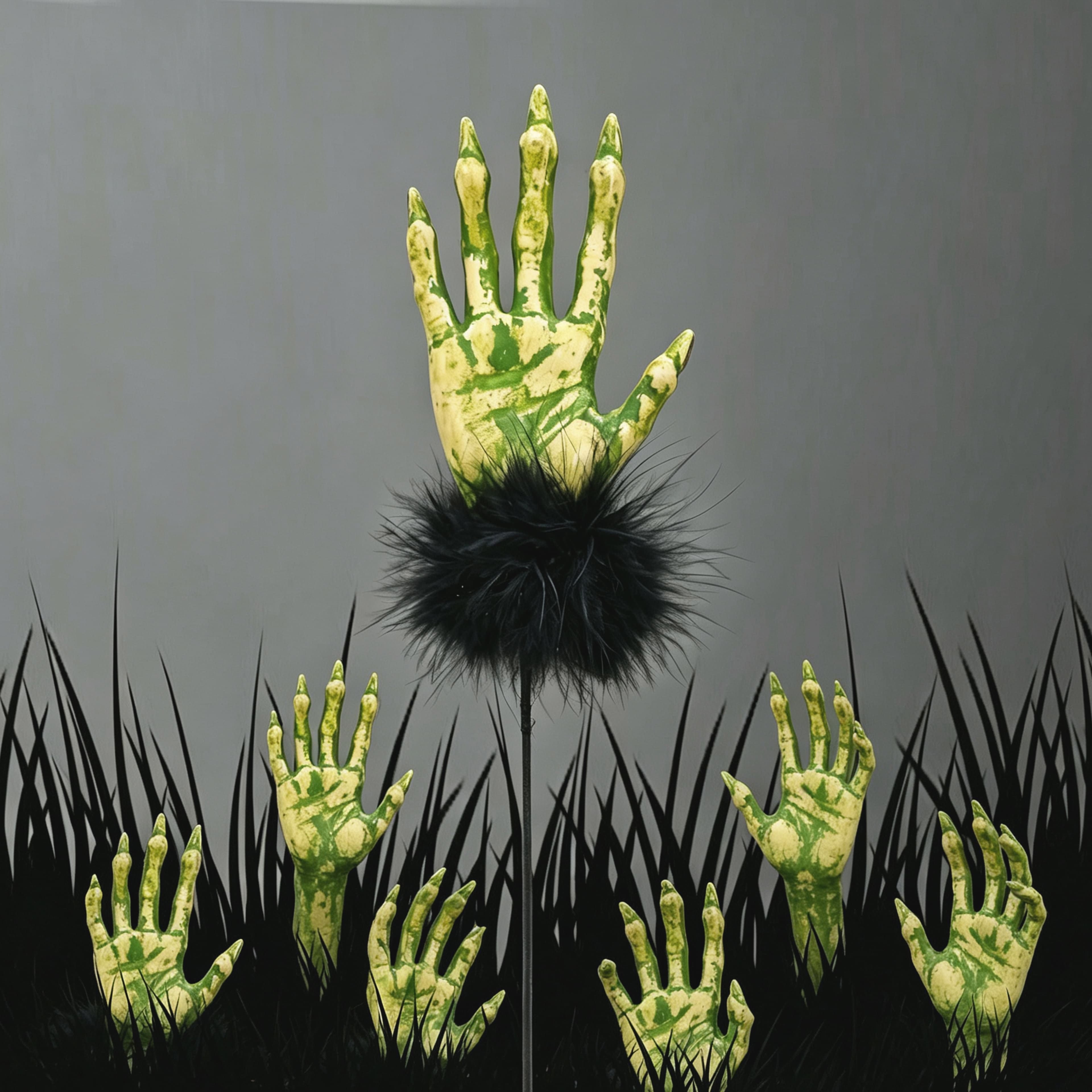 12" Green Hand with Feather Pick by Ashland®