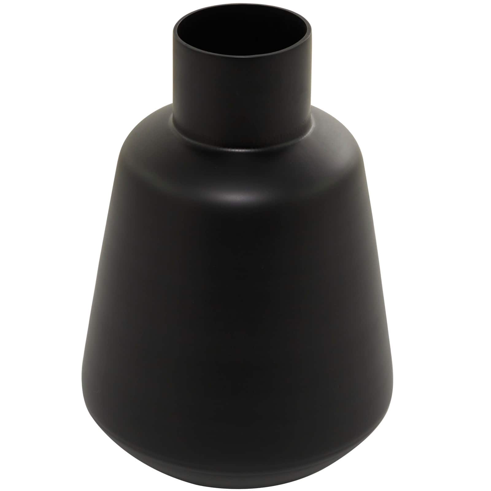 Black Glass Vase 10" x 10" x 15"