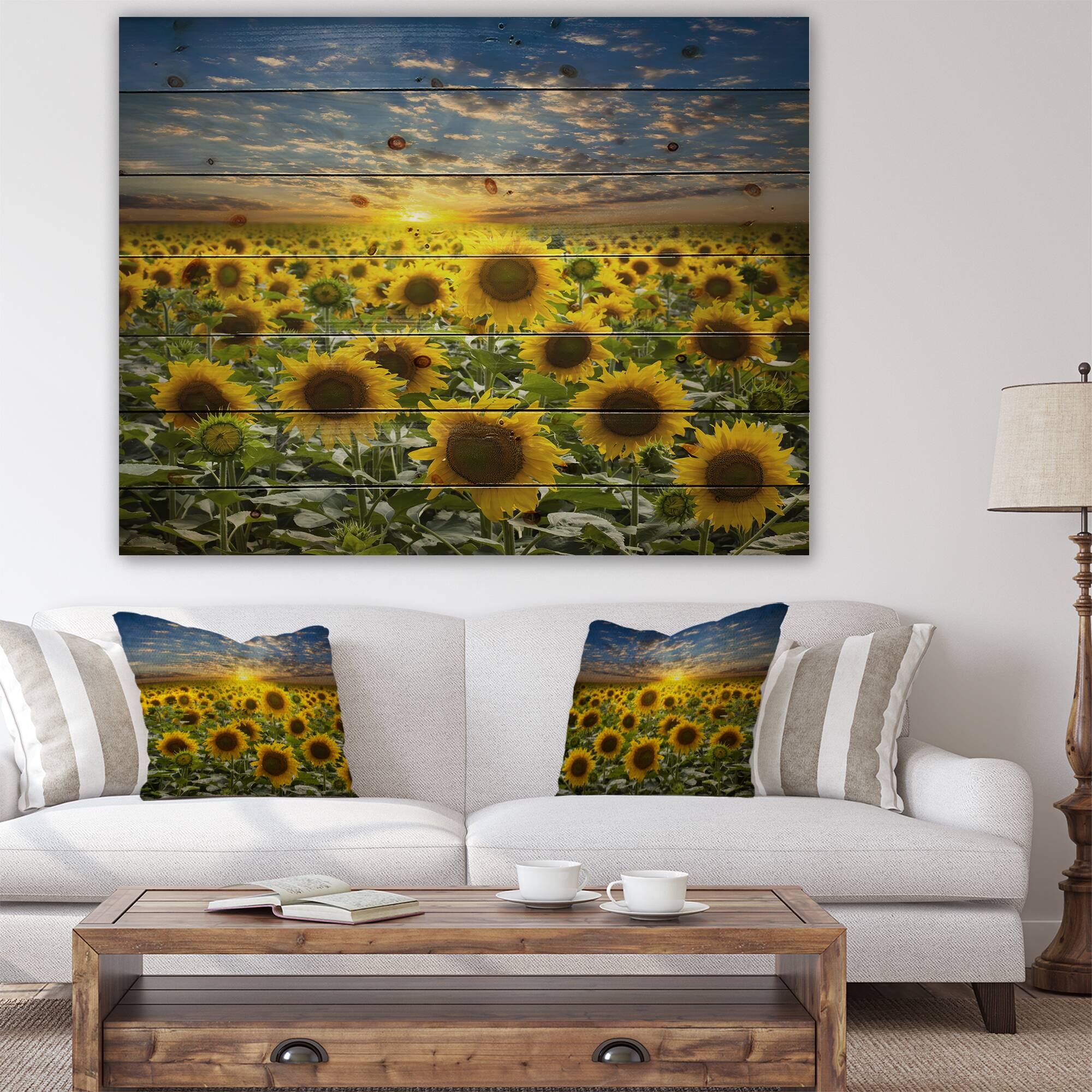 Designart - Field of Blooming Sunflowers