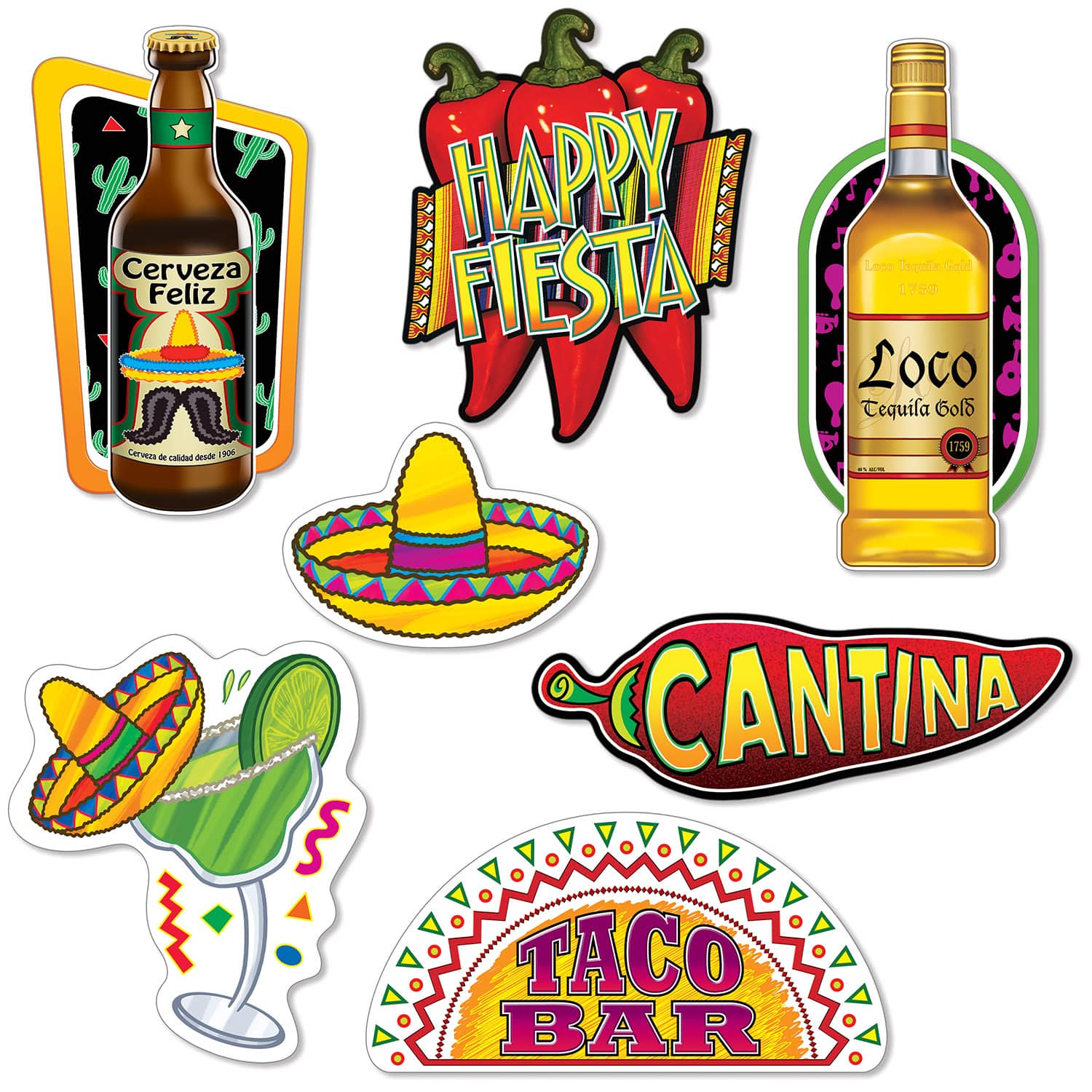 Beistle Fiesta Bar Cutout Set