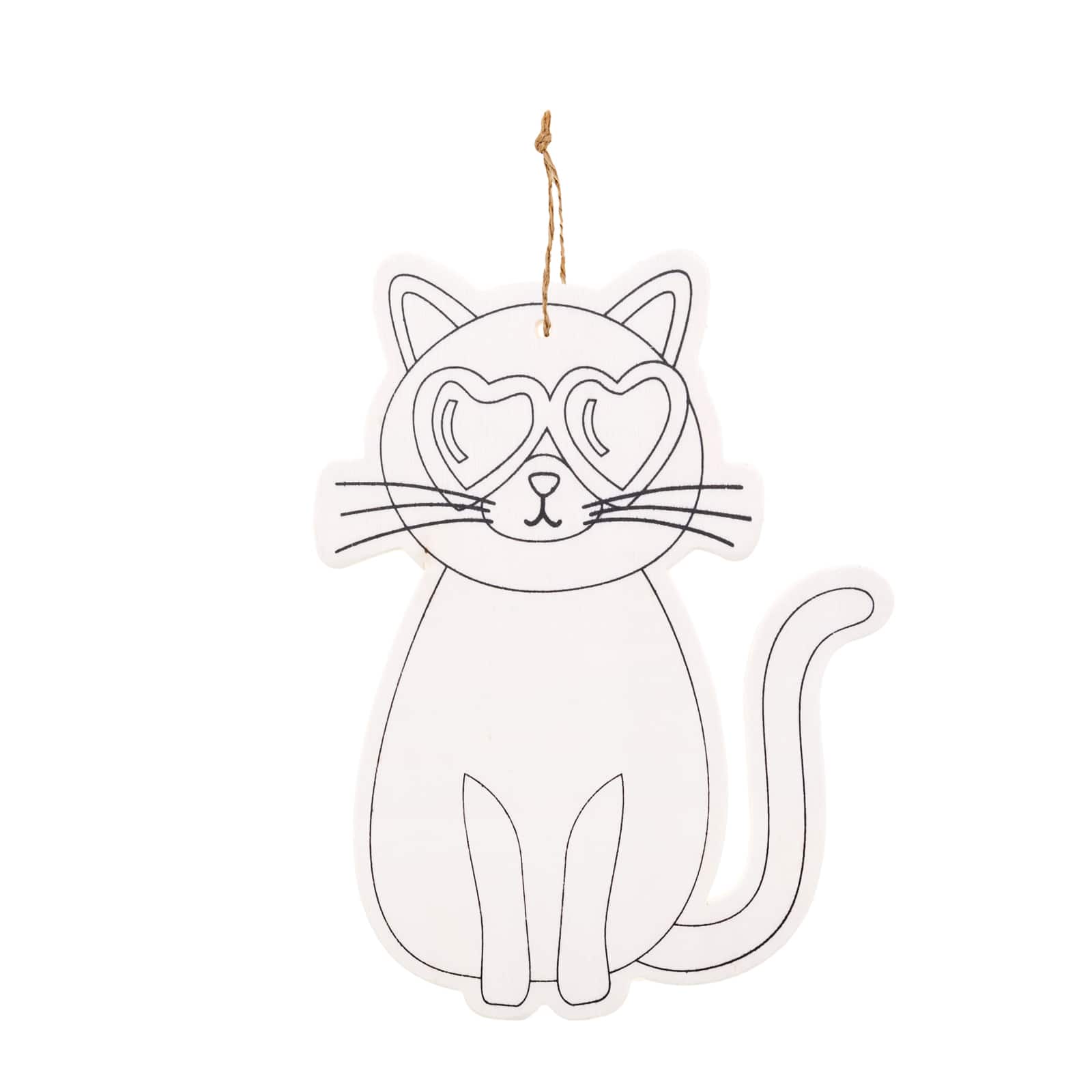 Cat Color-In Wood Ornament by Creatology™