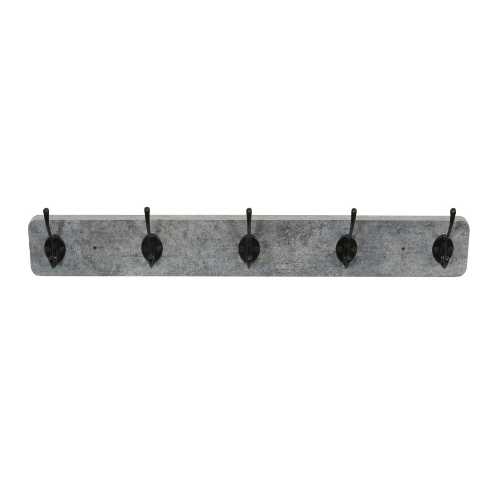 Household Essentials Wall Mounted Coat Rack with 5 Hooks