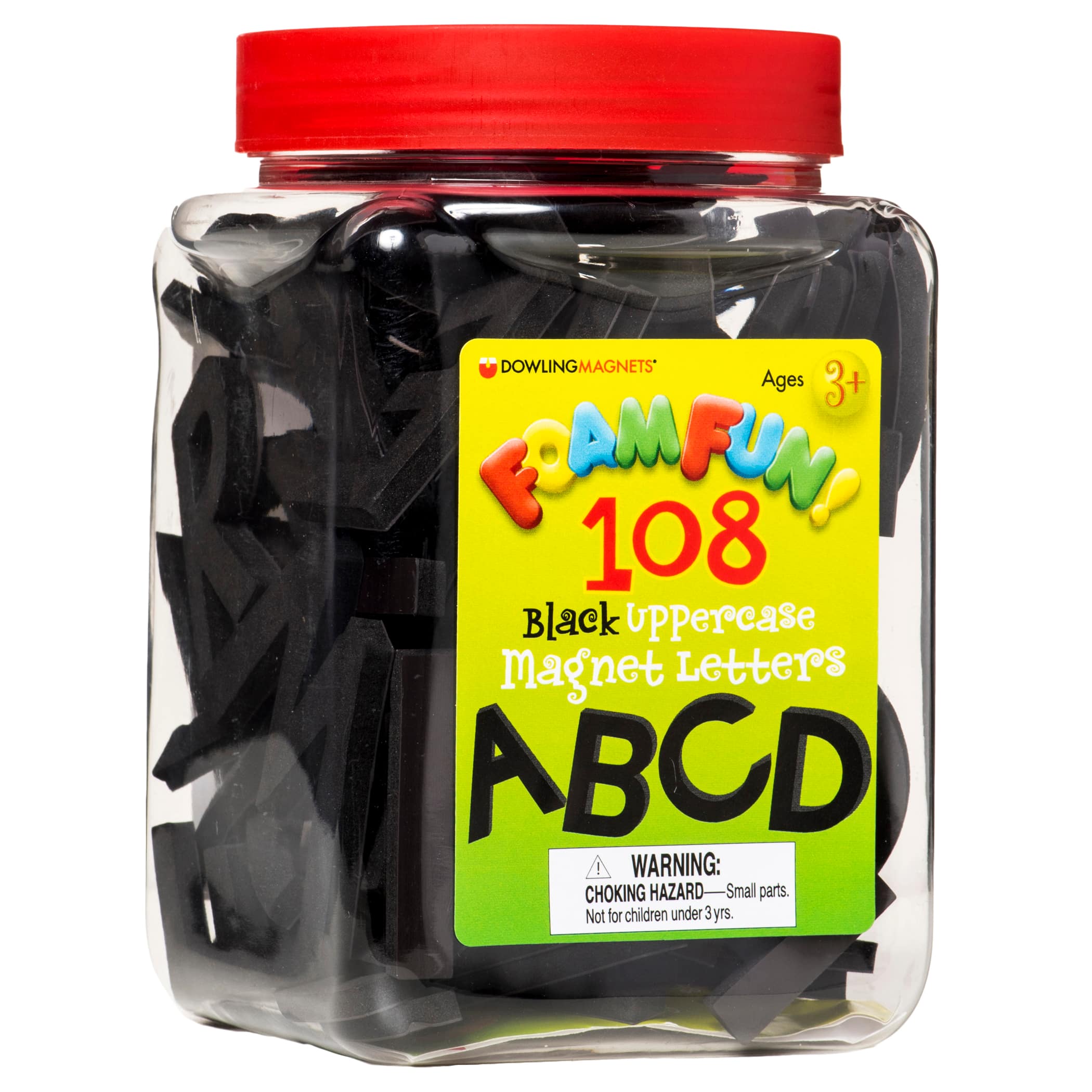 Dowling Magnets Foam Fun Uppercase Black Magnet Letters