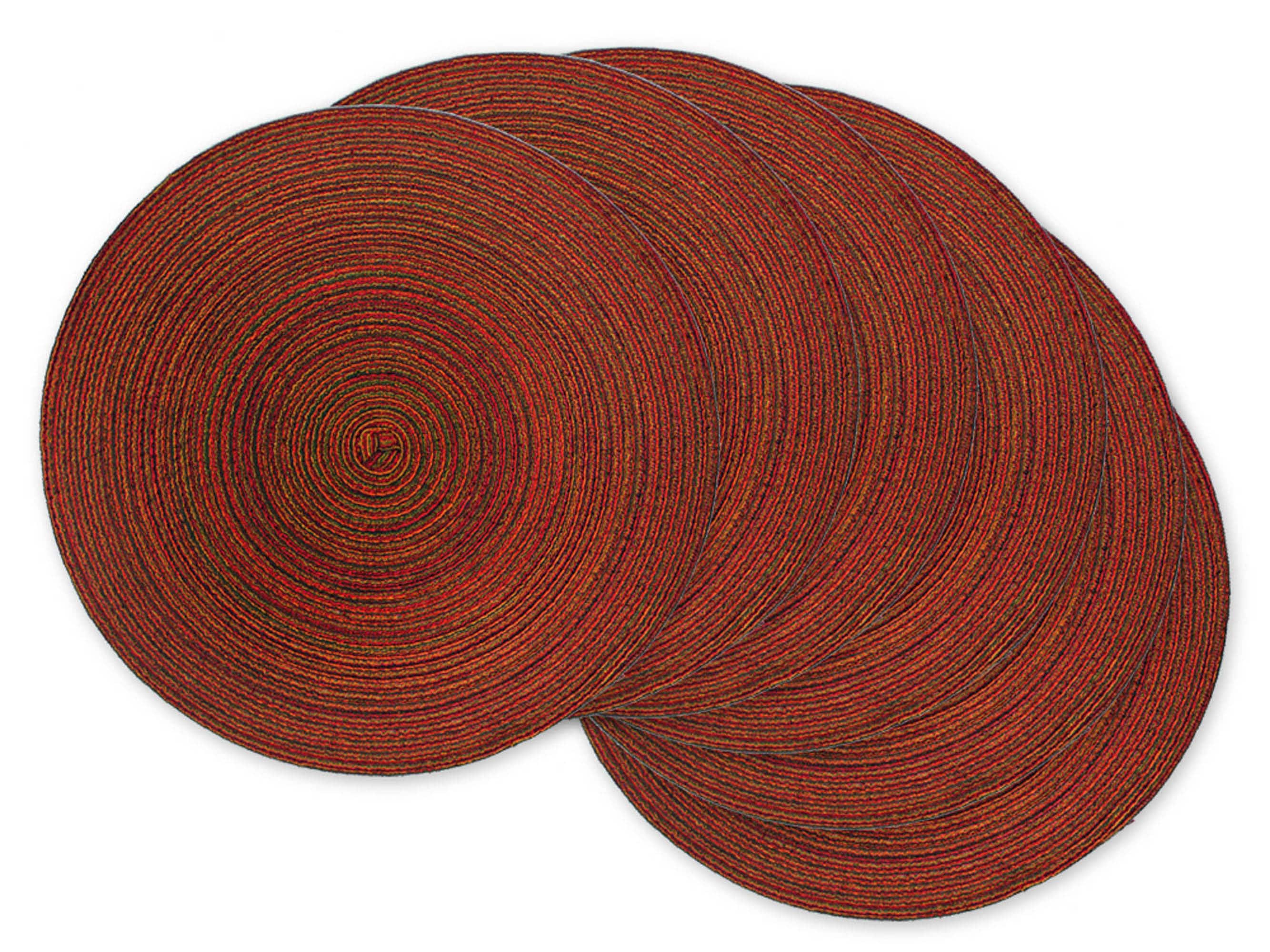 DII® Round Variegated Braided Polypropylene Placemats