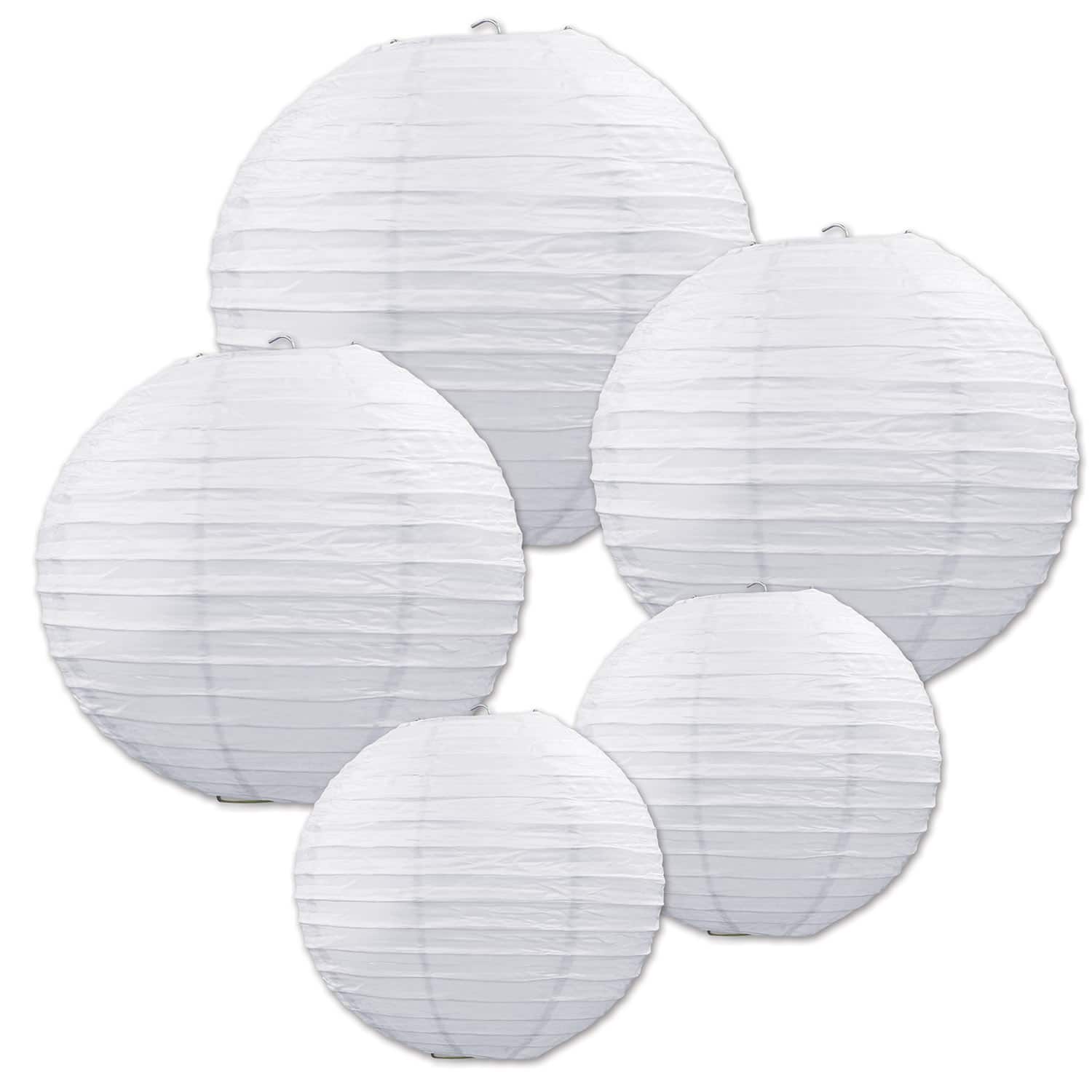 Beistle White Paper Lantern Set