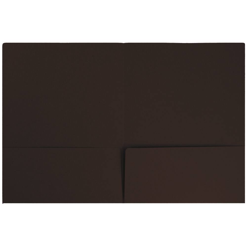 JAM Paper Chocolate Brown 2-Pocket Folders