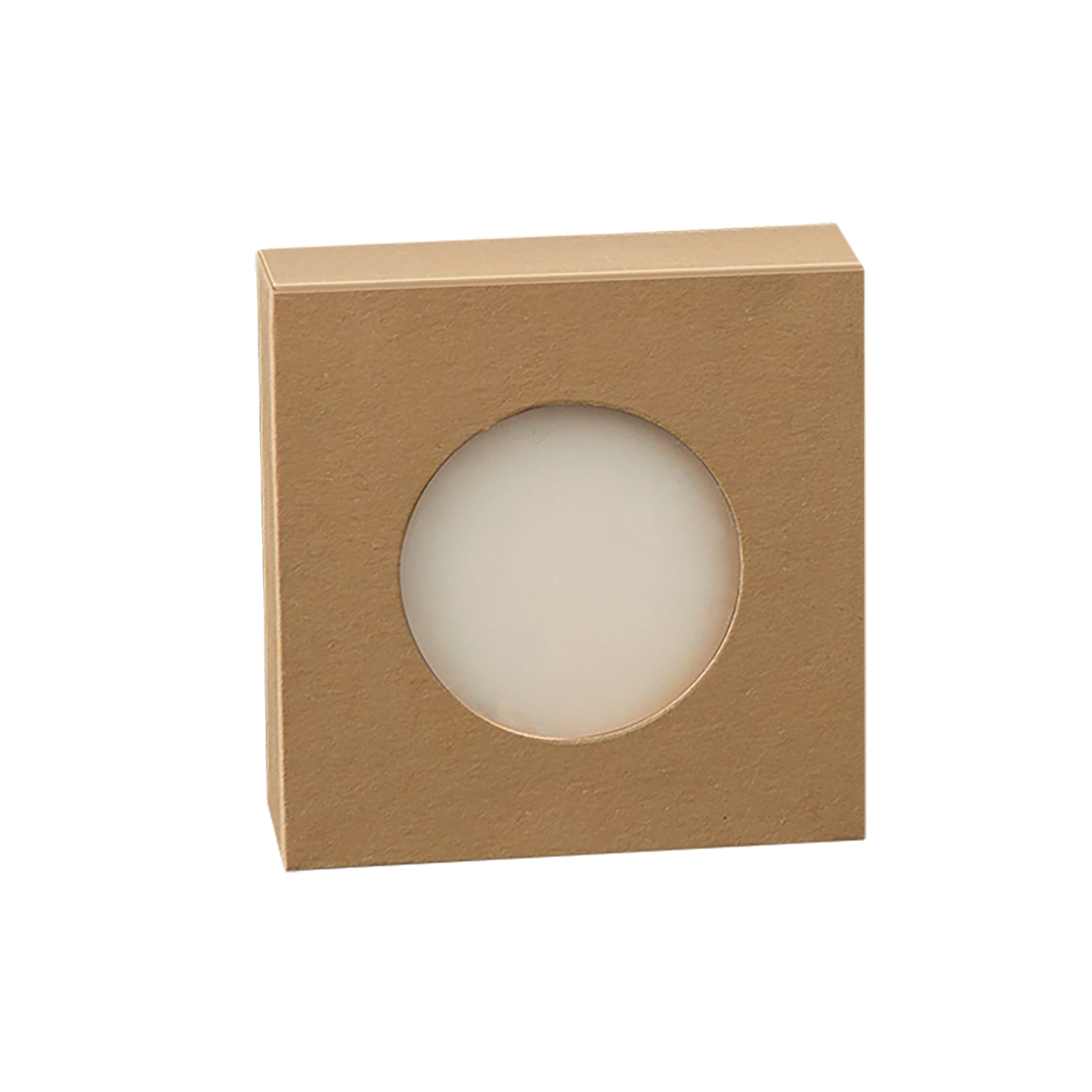 12 Packs: 20 ct. (240 total) 3" x 3" Square Kraft Paper Soap Boxes with Window by Make Market®