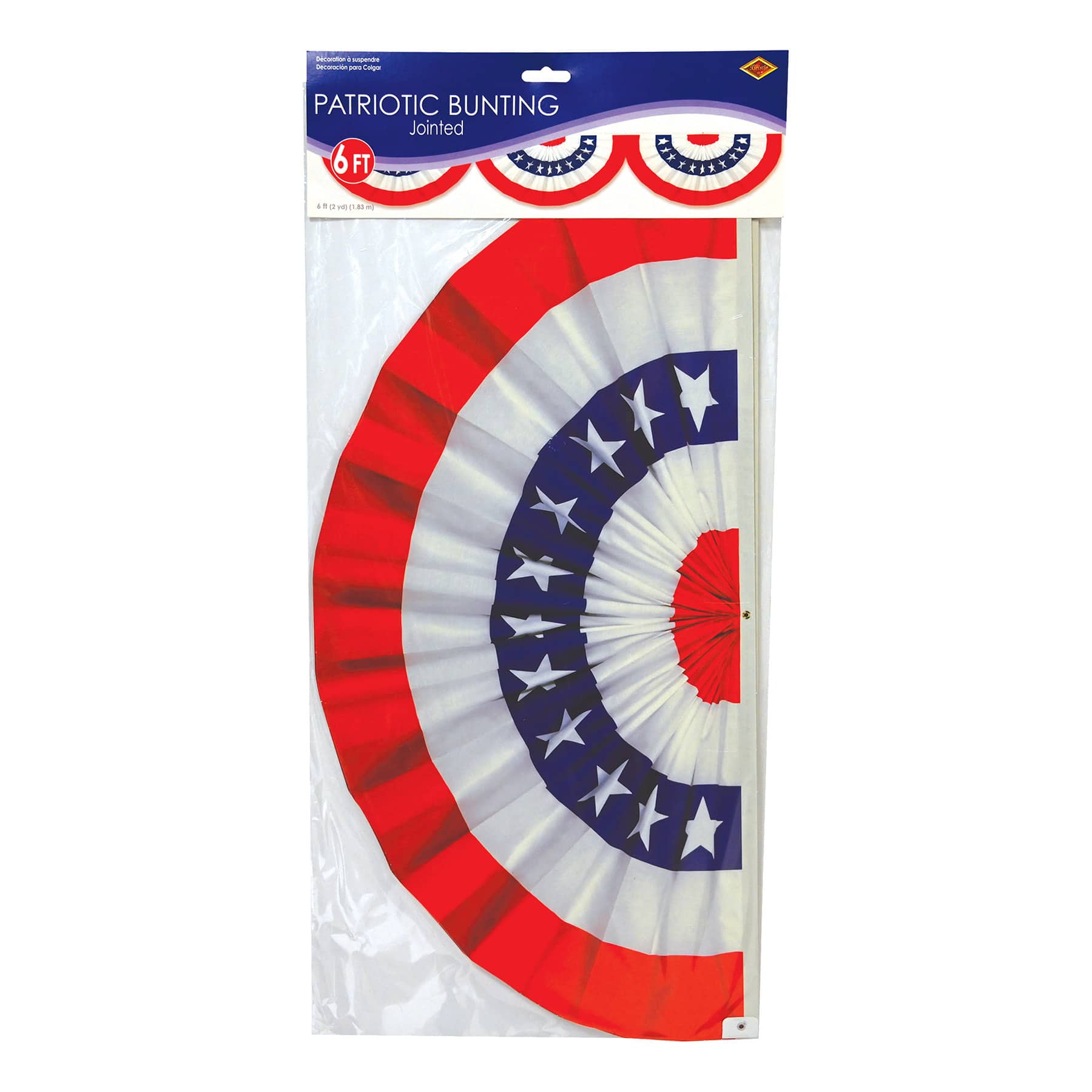 Beistle 6ft. Jointed Patriotic Bunting Cutout