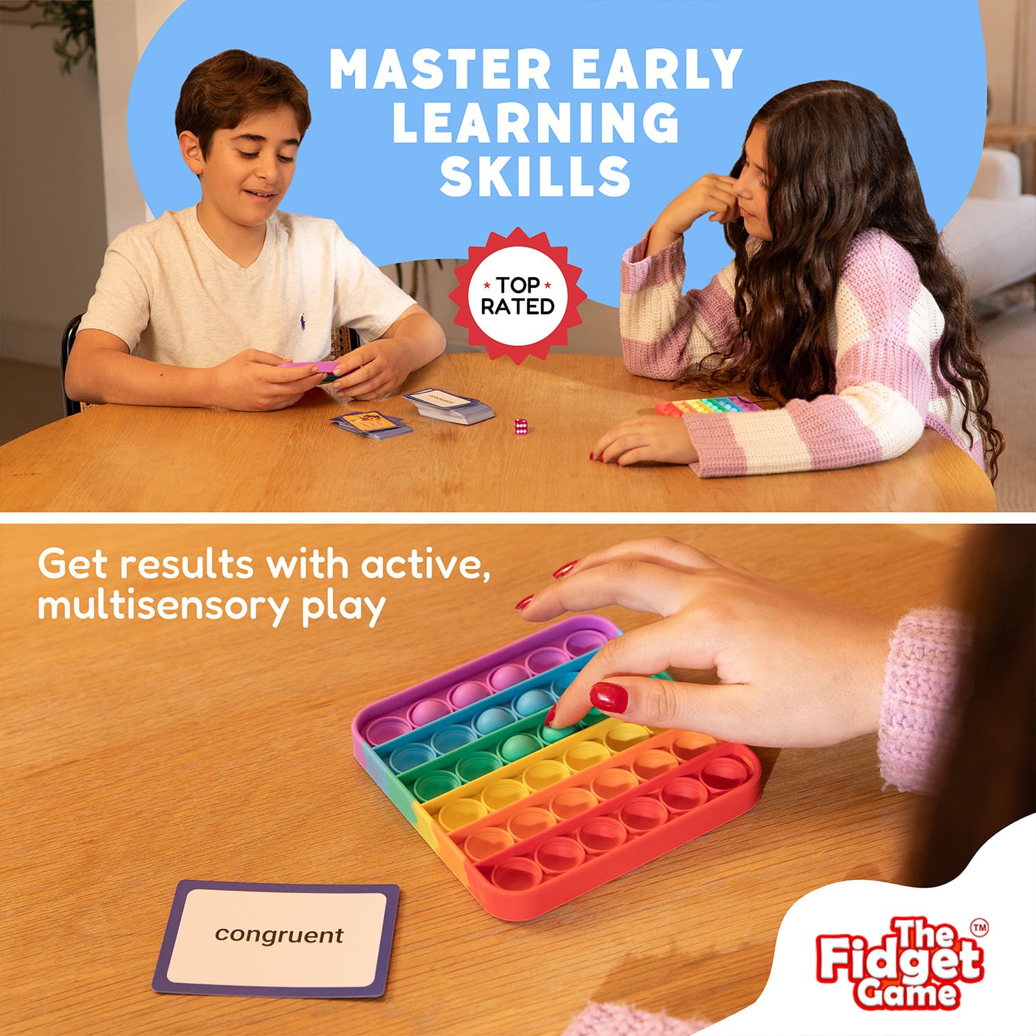The Fidget Game Vocabulary Words Educational Game Set