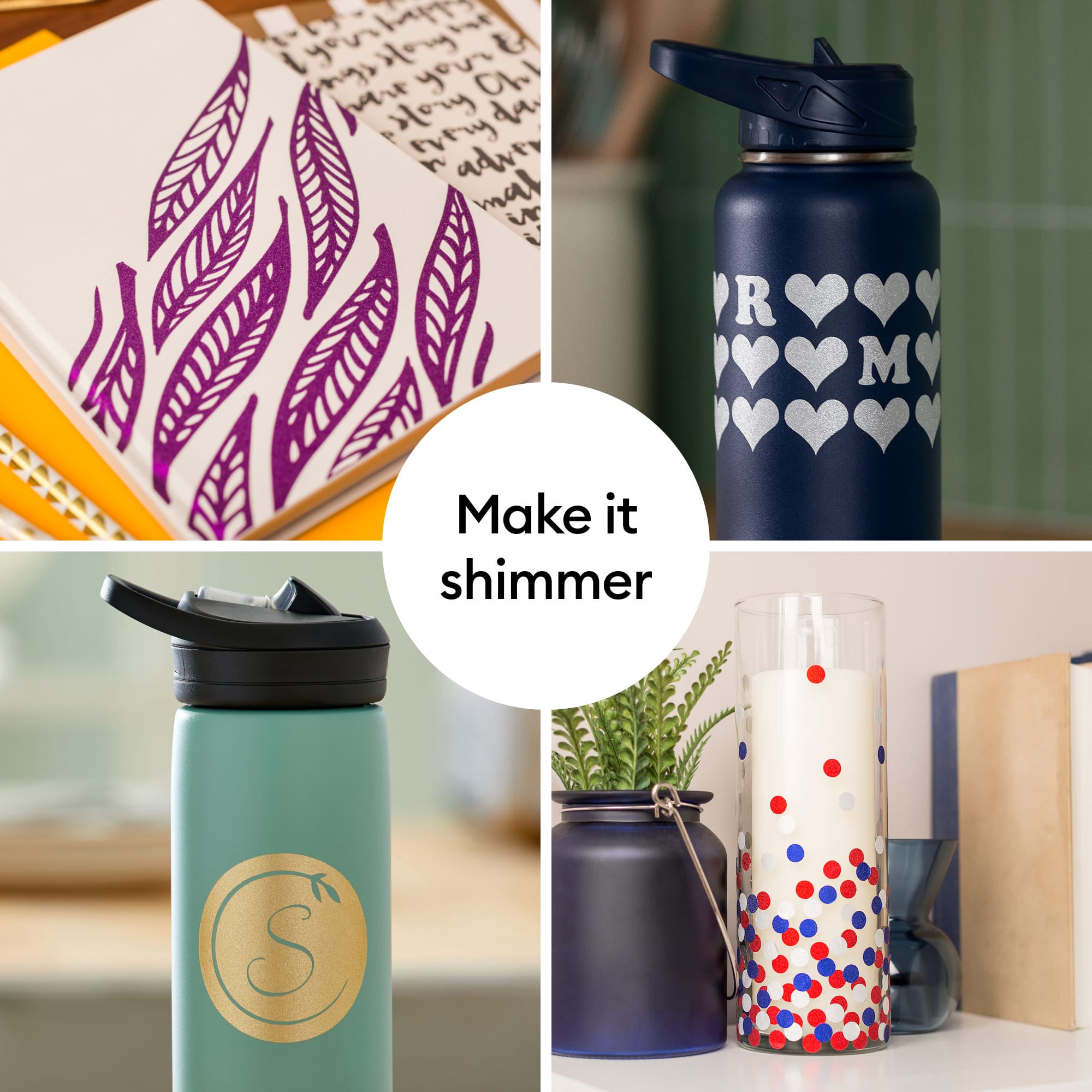Cricut® Smart Vinyl™ Matless Permanent Shimmer Vinyl Seaglass Sampler