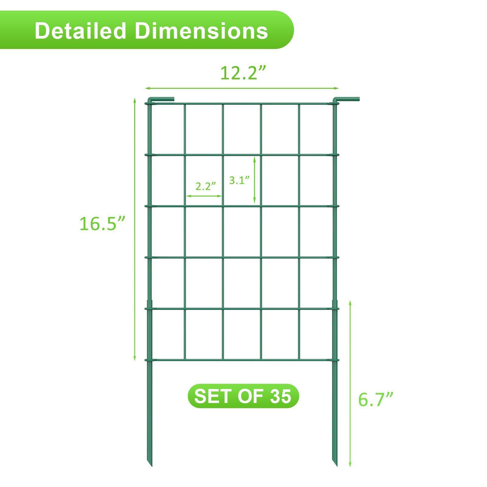 NEX™ Green Rustproof Metal Folding Fence, 35ct.