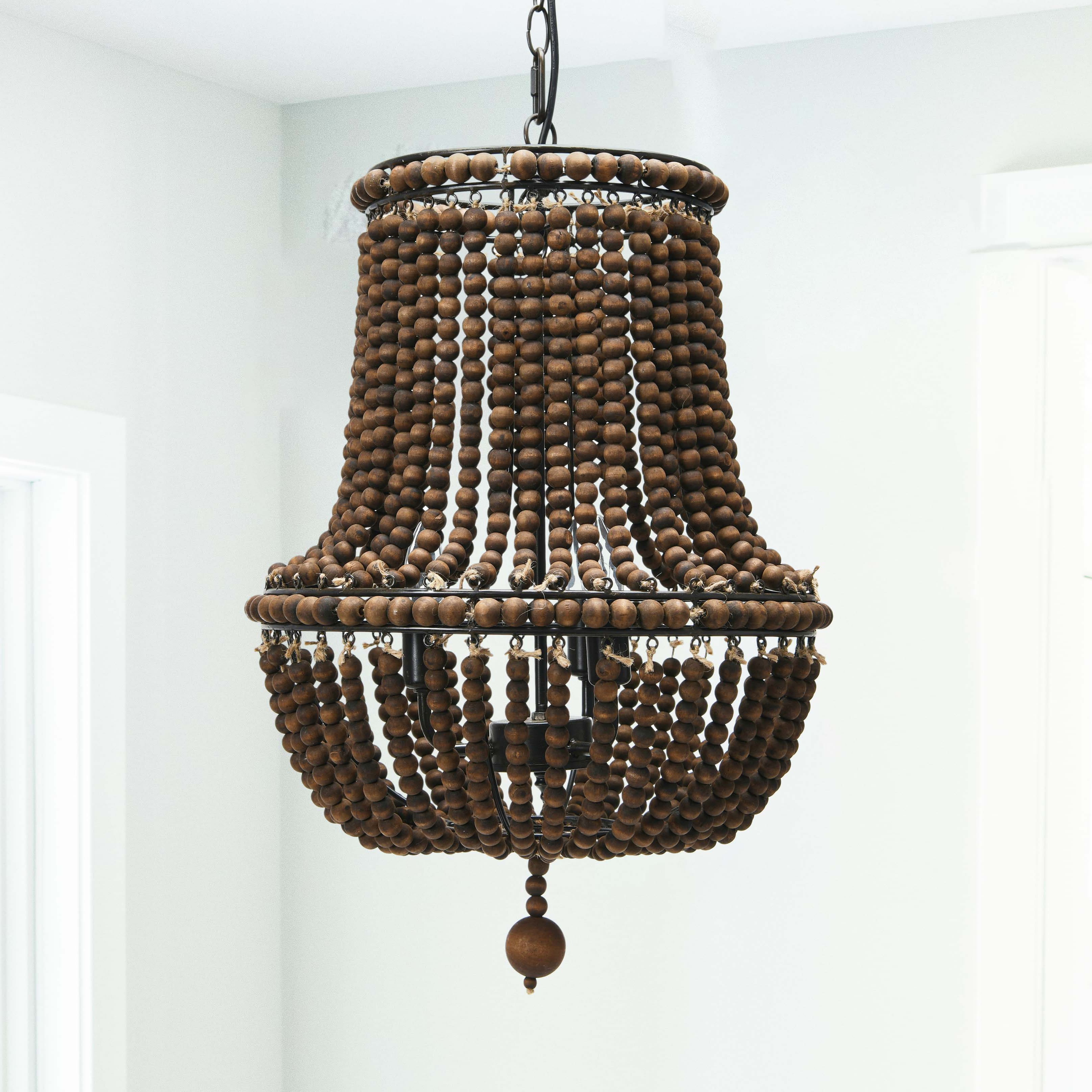 Hello Honey® Draped Wood Bead Chandelier
