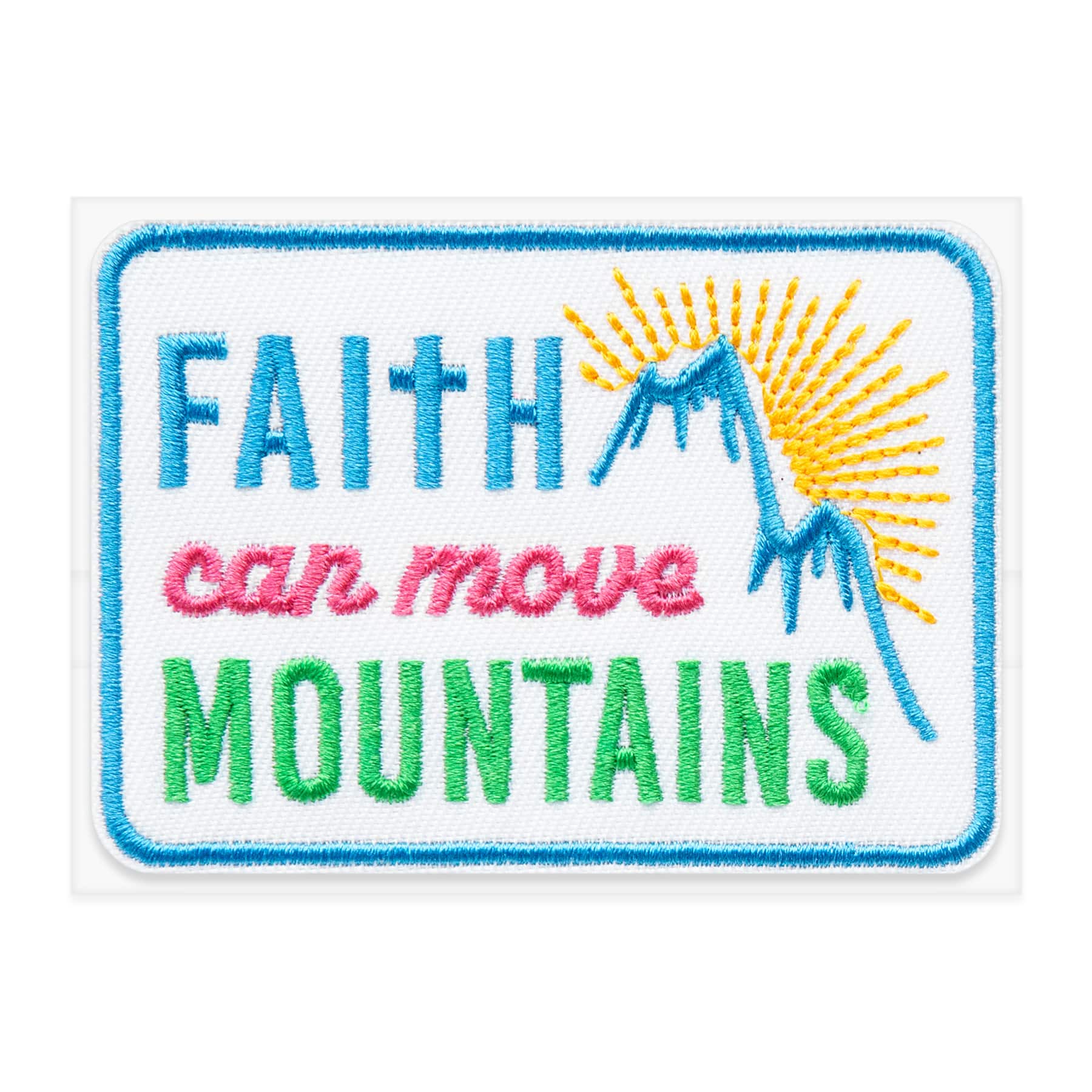 Iron-On & Adhesive Faith Can Move Mountains Patch by Make Market®