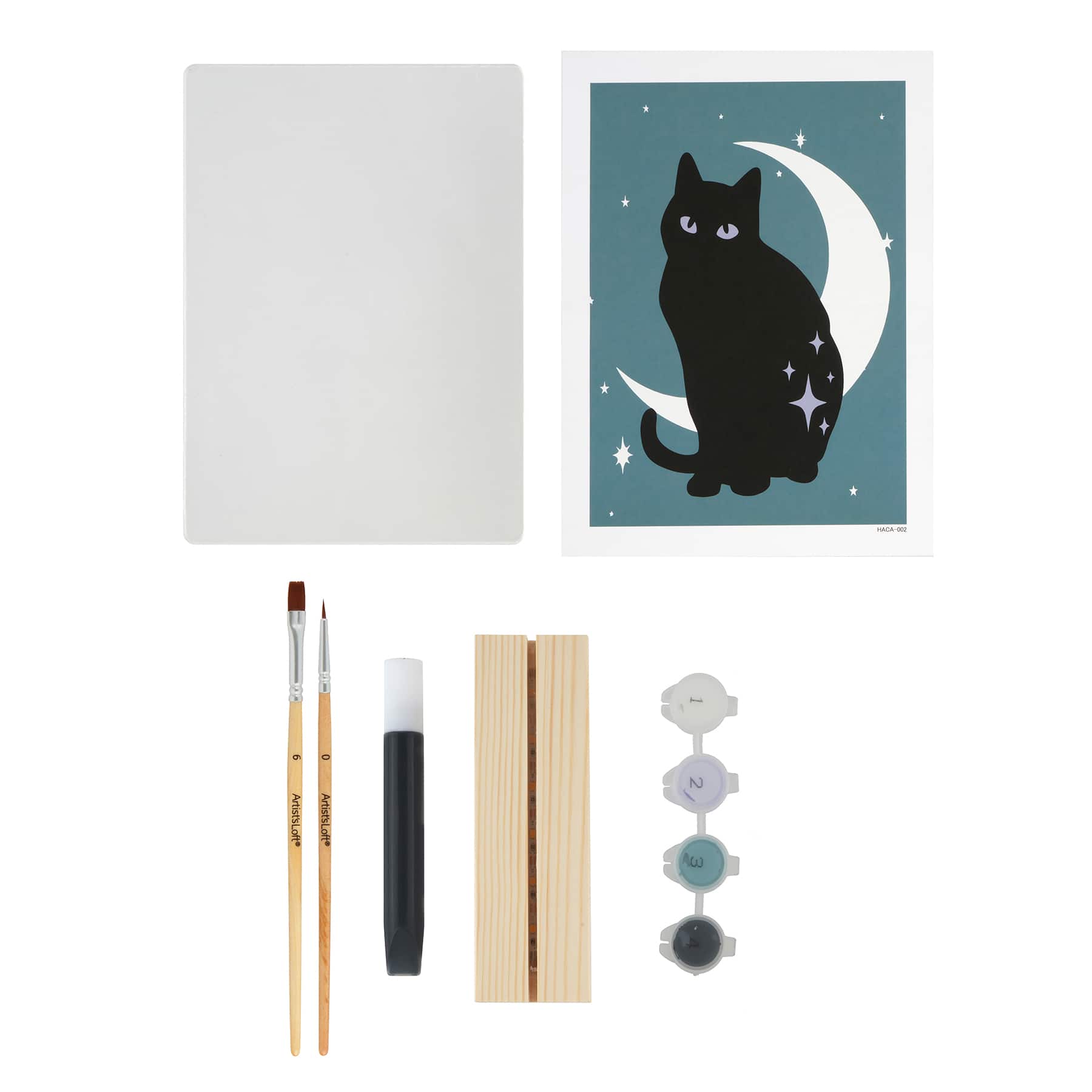 Light Up Black Cat Paint-by-Number Acrylic Surface Kit by Artist's Loft®