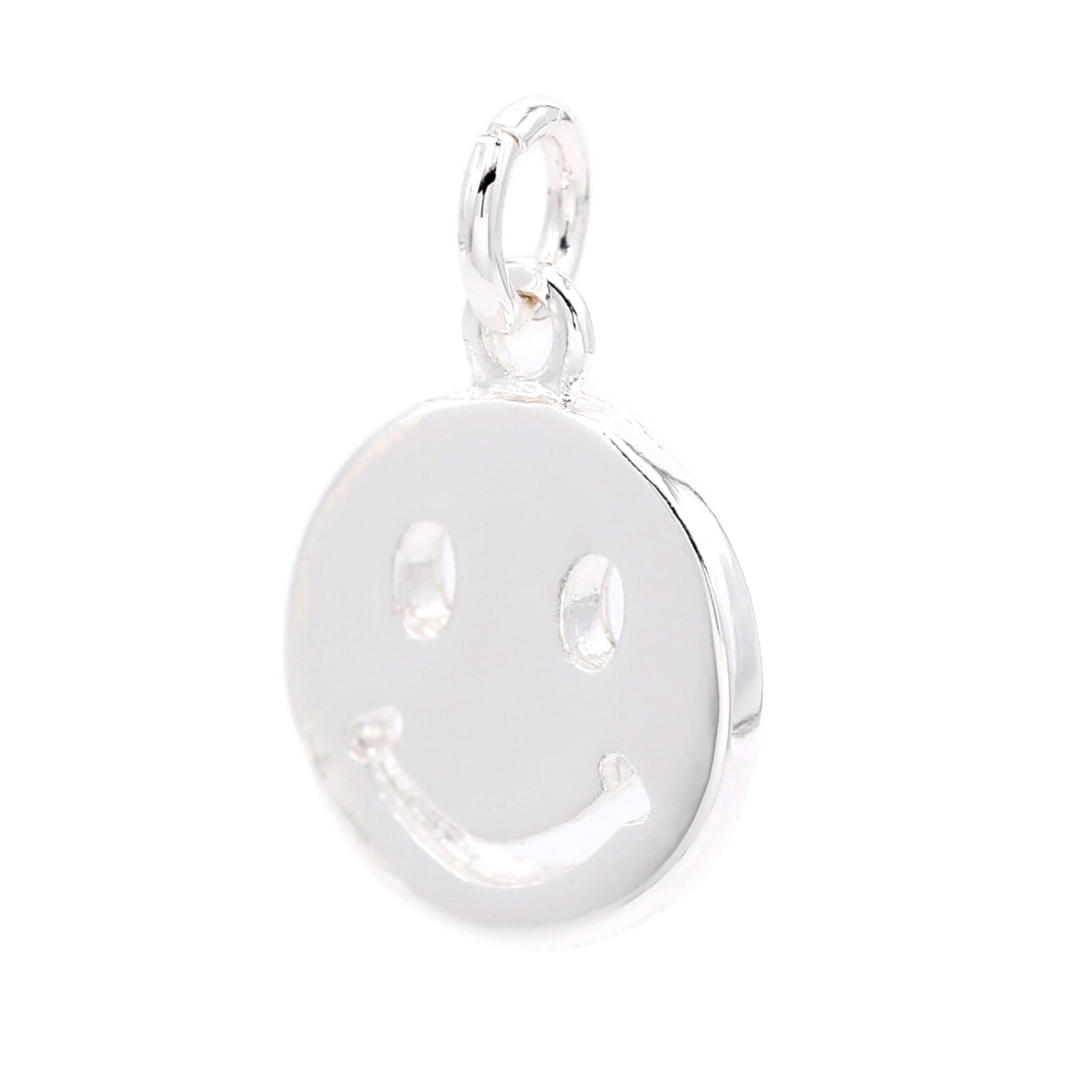 Silver Plated Smiley Face Charm by Bead Landing™