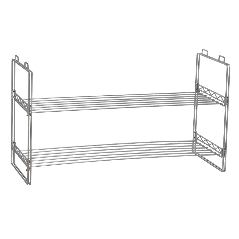 Household Essentials Stackable 2-Tier Metal Shoe Rack
