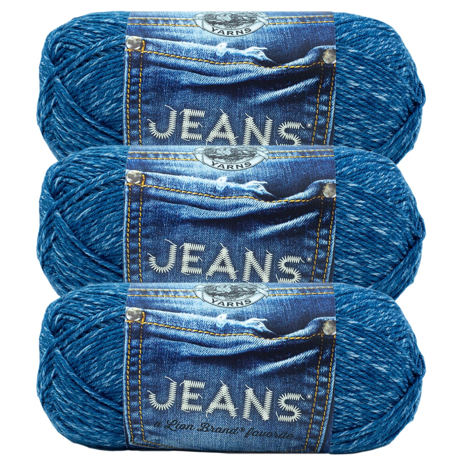 3 Pack Lion Brand® Jeans Yarn